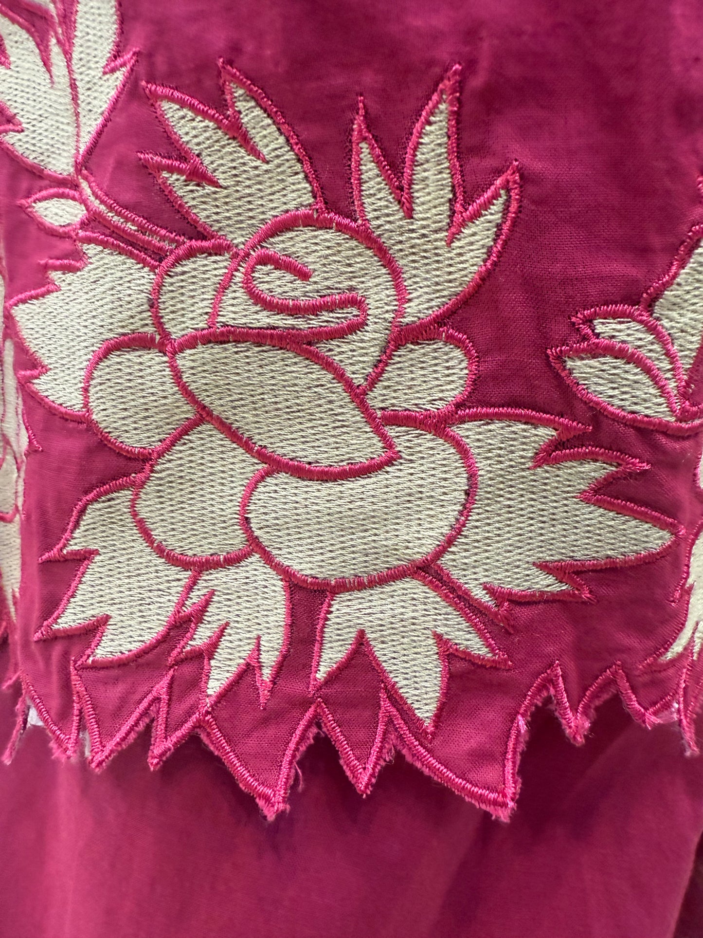 Scallop Cut Work Embroidery Kurti With Pant and Dupatta