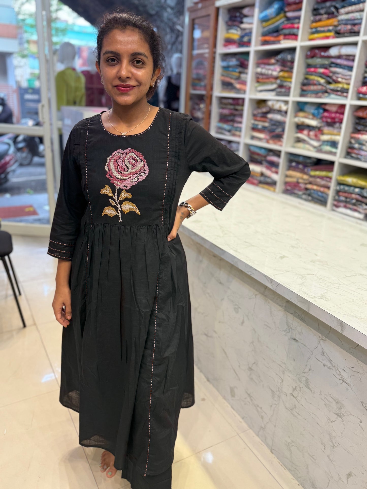 Pure Cotton Black Co-ords Set