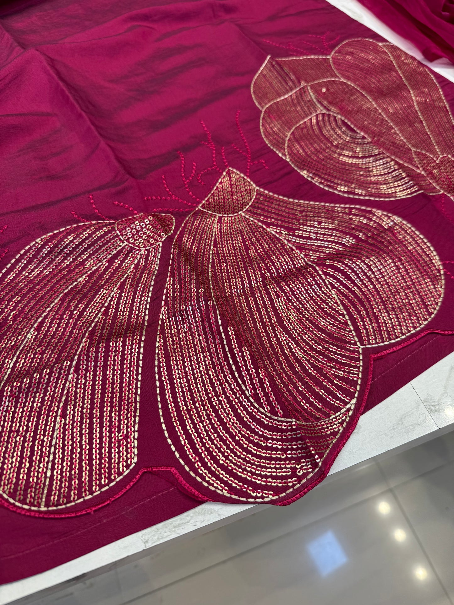 Pure Silk Cut Work Kurti With pant and Dupatta