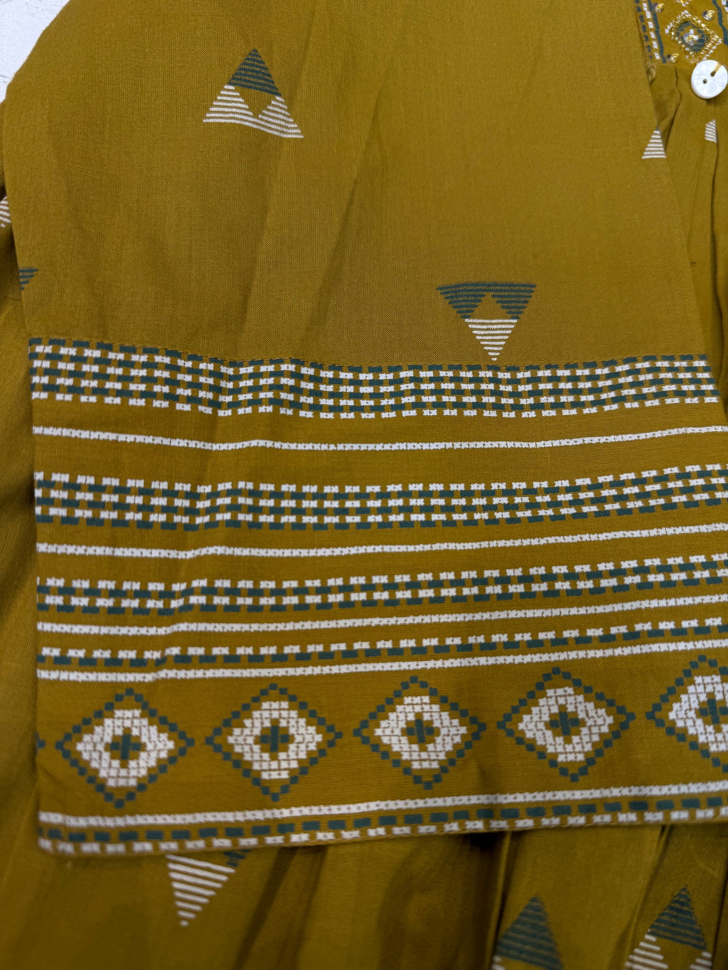 Green Pure Cotton Kurti With Pant and Dupatta-HSC60