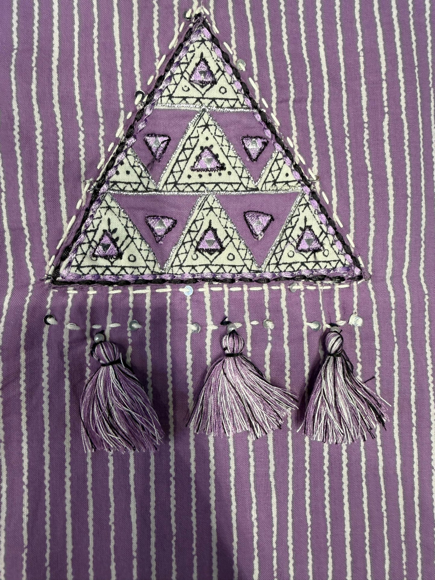 Lavender Pure Cotton Kurti - HSC1166