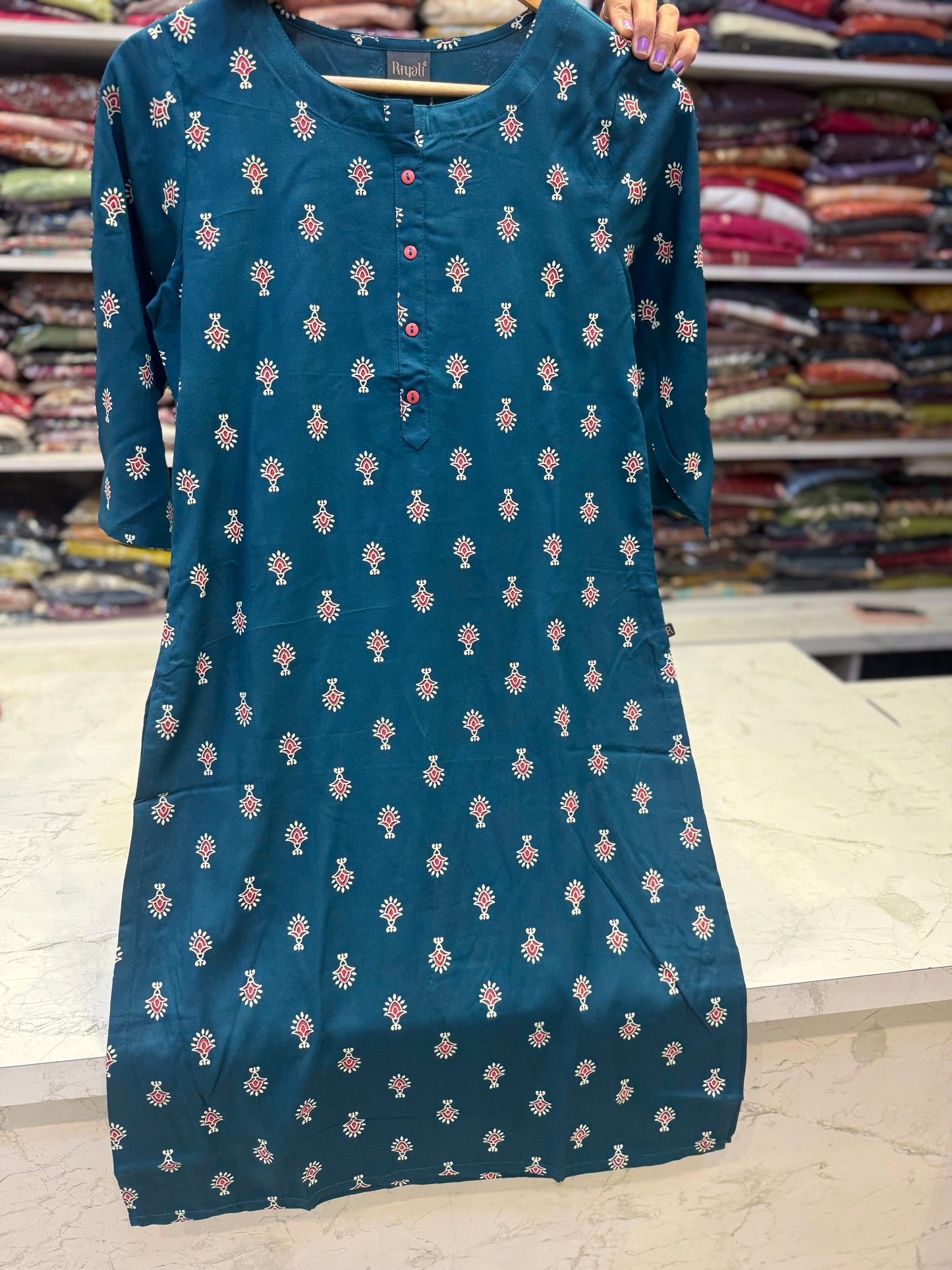 Premium Rayon Staright Cut Kurti