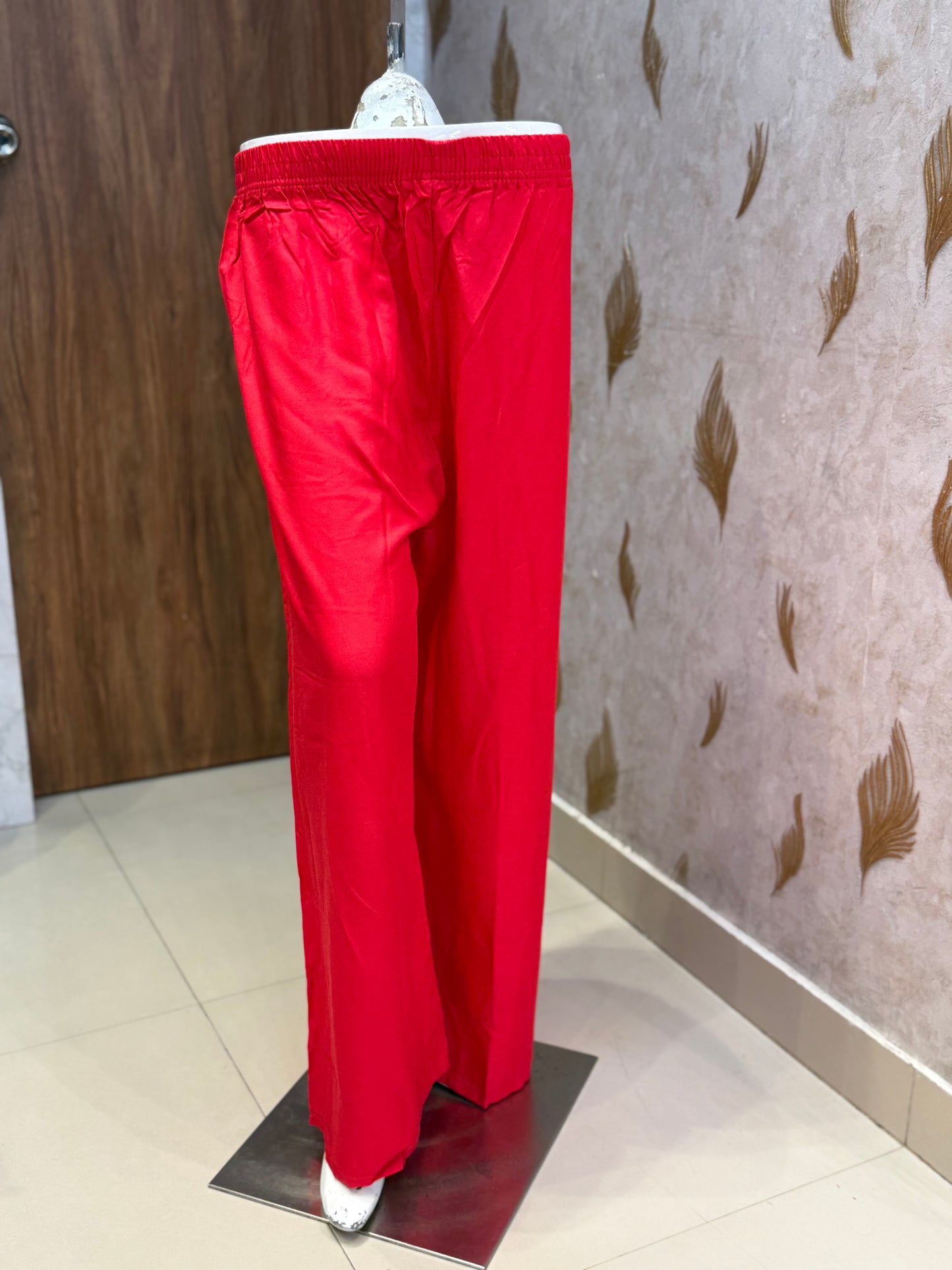 Red Premium Rayon Palazzo Pant