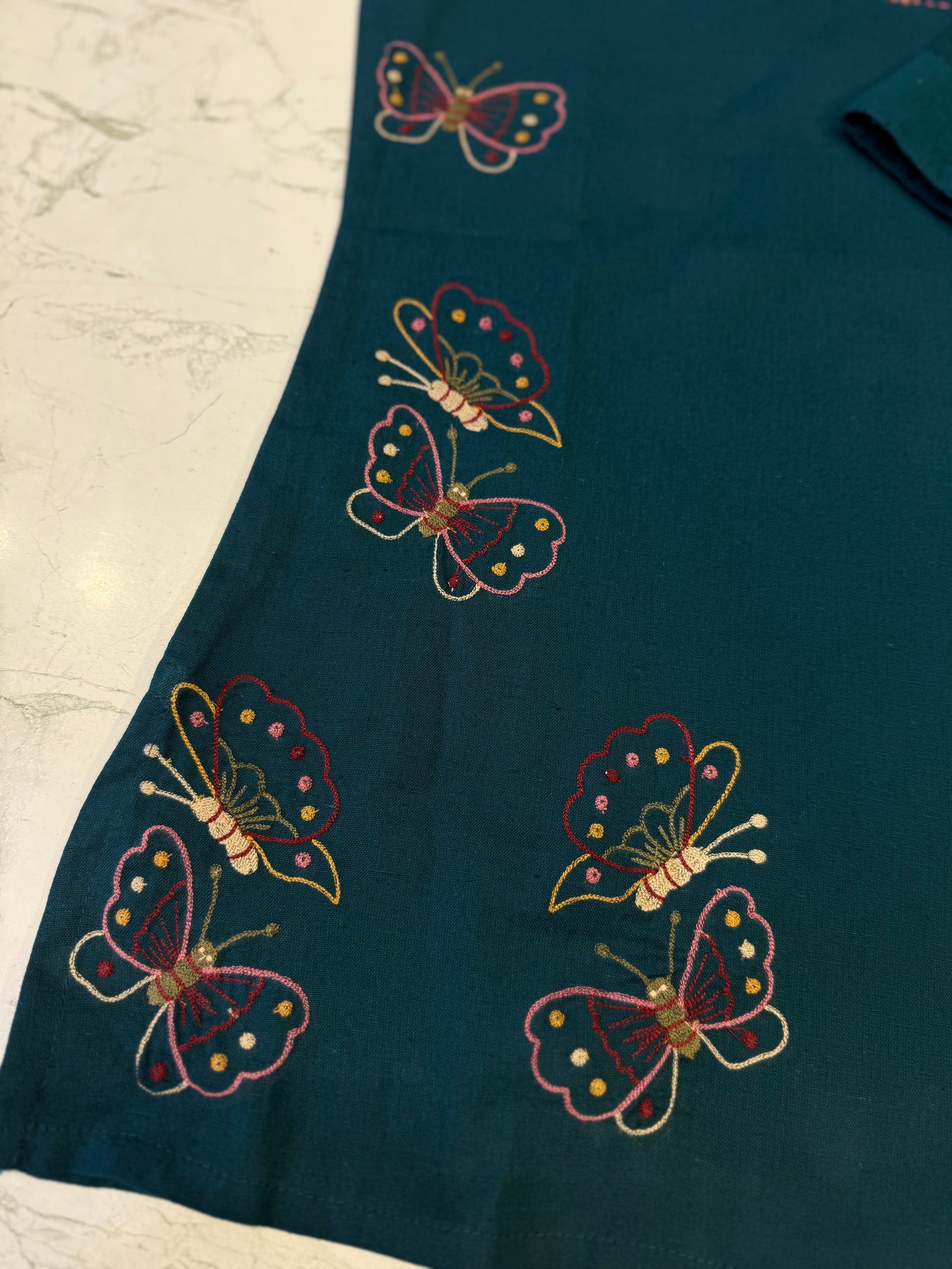 Butterfly Embroidery Tunics Top