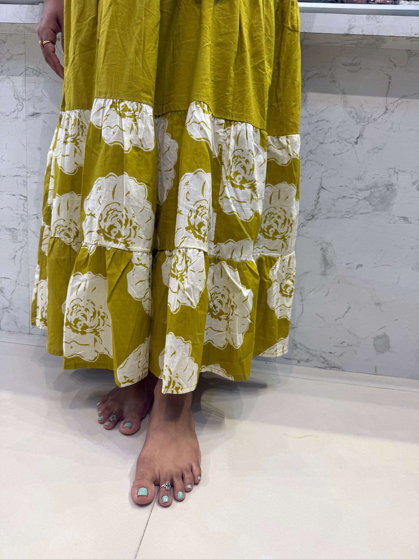 Long Gown With Jacket Pure Cotton Dress