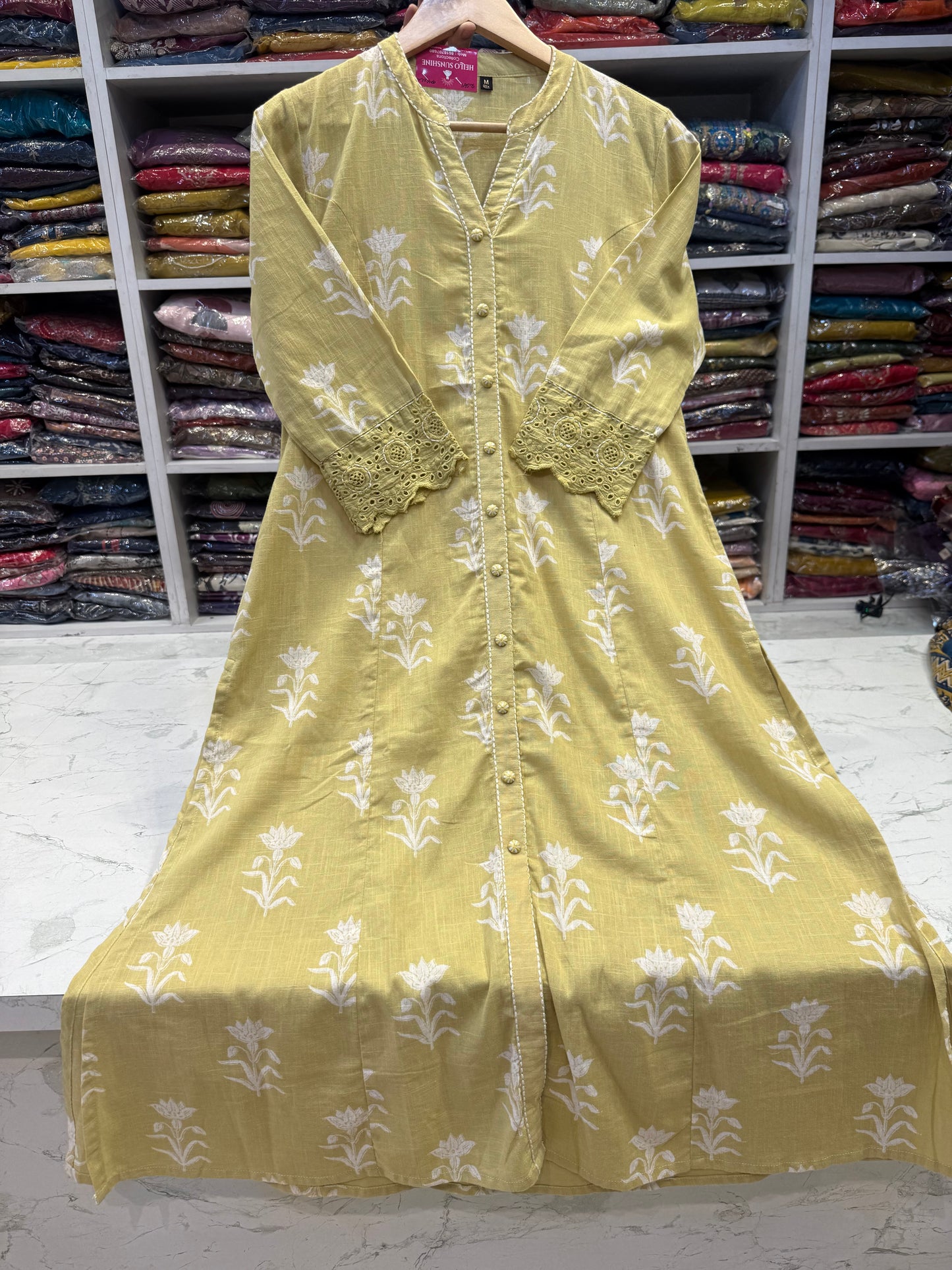 A-line Printed Cotton Kurti