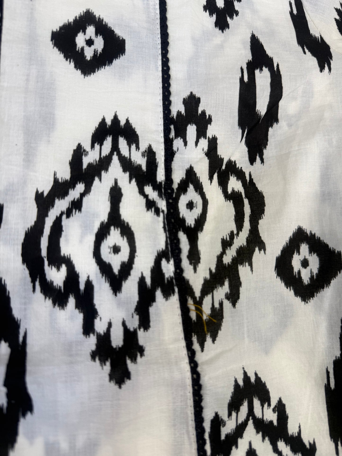 White Printed Pure Cotton Tunics Top - HSC1148