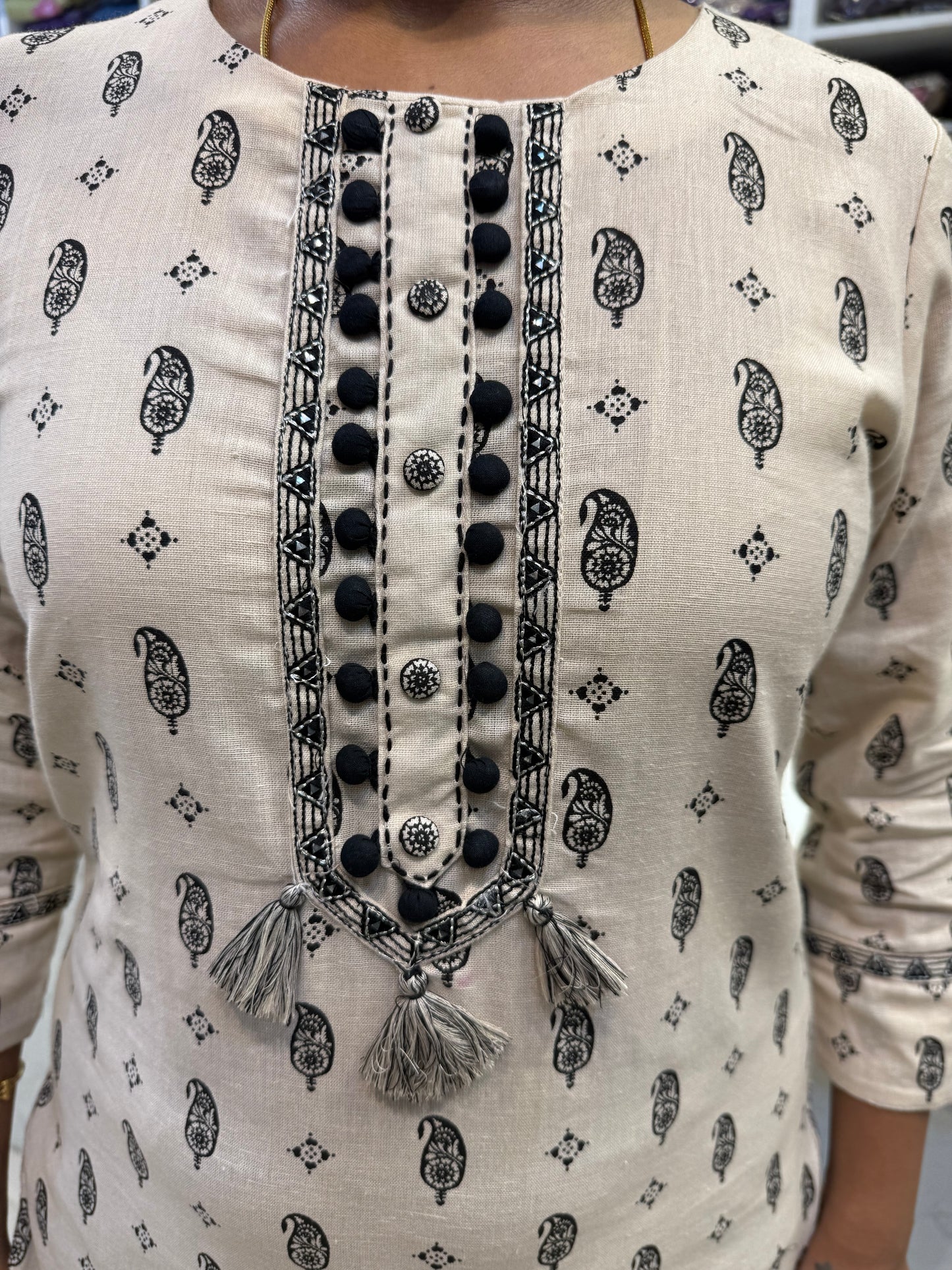 Beige Pure Cotton Flex Short top