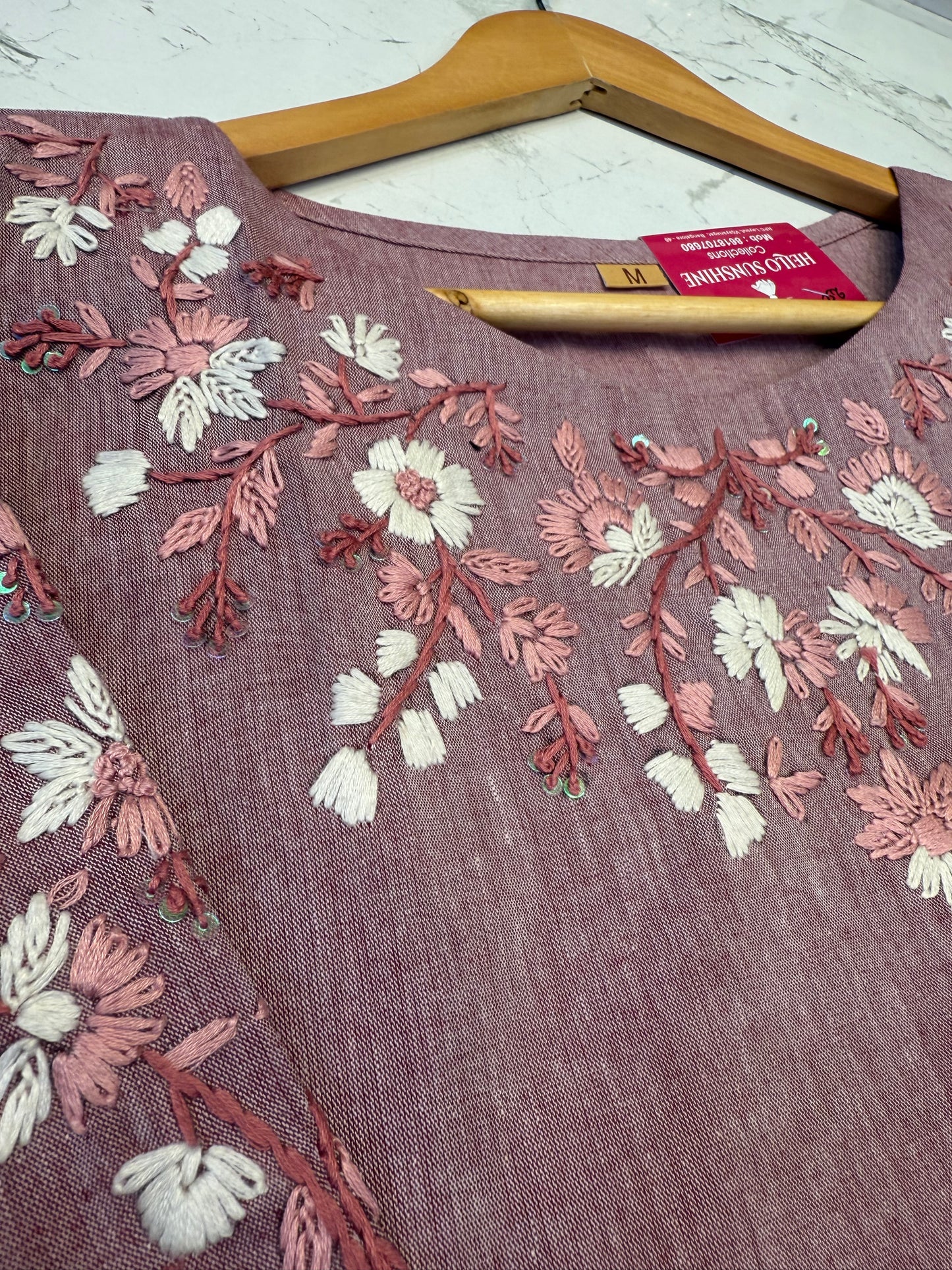 Thread Emboridery Straight Cut Kurti