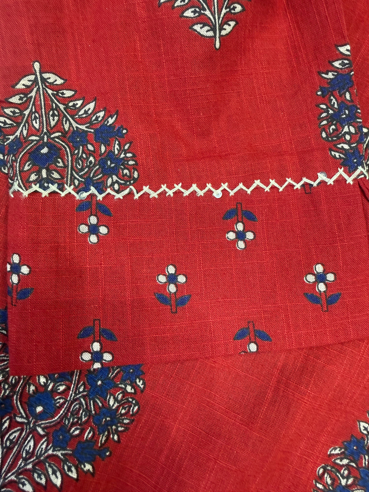 Marron Printed Pure Cotton Kurti With Pant -HSC1217