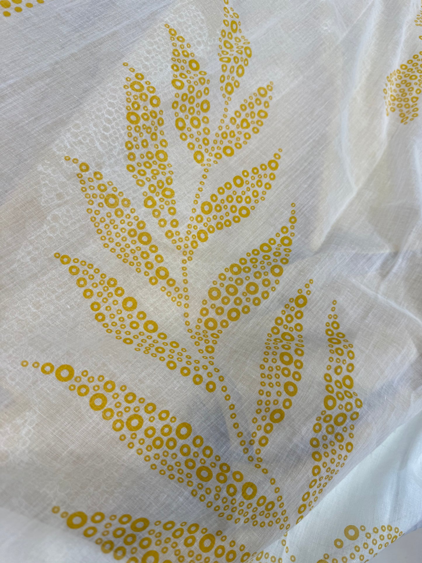 Yellow Pure Cotton Kurti With Pant and White Dupatta