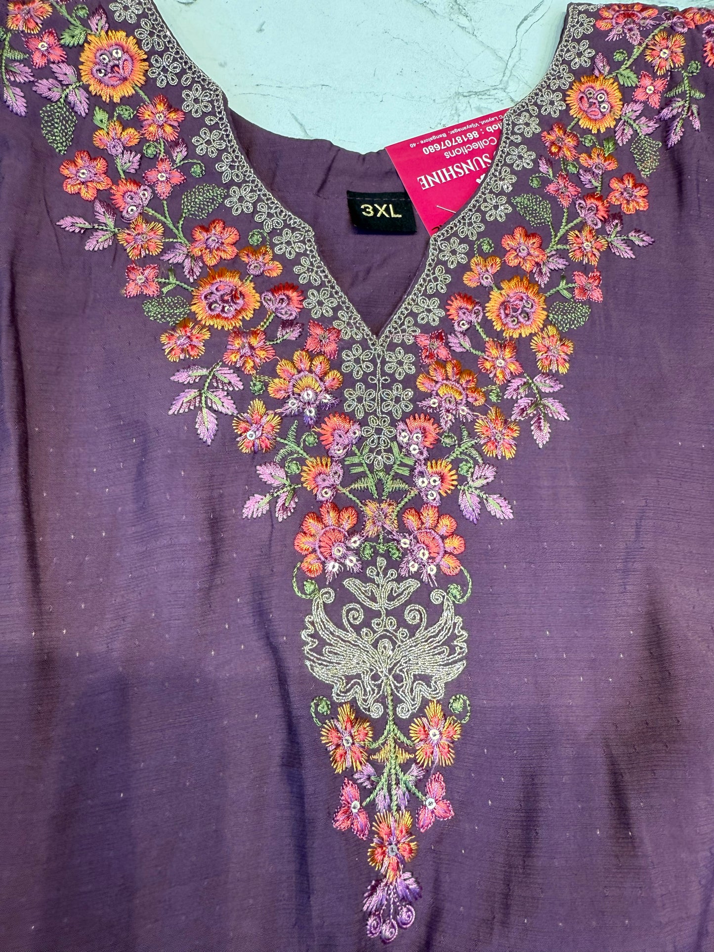 Semi-Party Wear Roman Silk Kurti With Pant and Dupatta