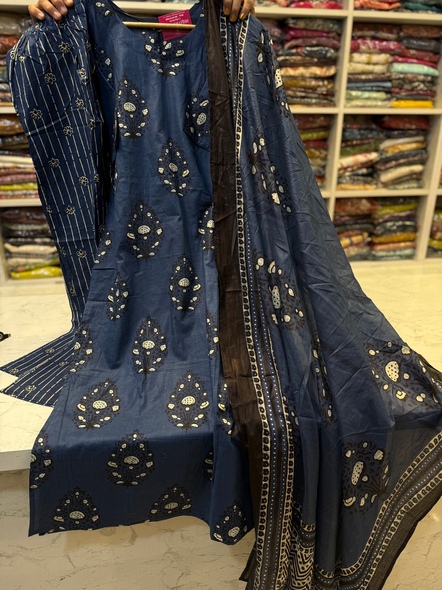 Cotton Kurti With Pant and Dupatta