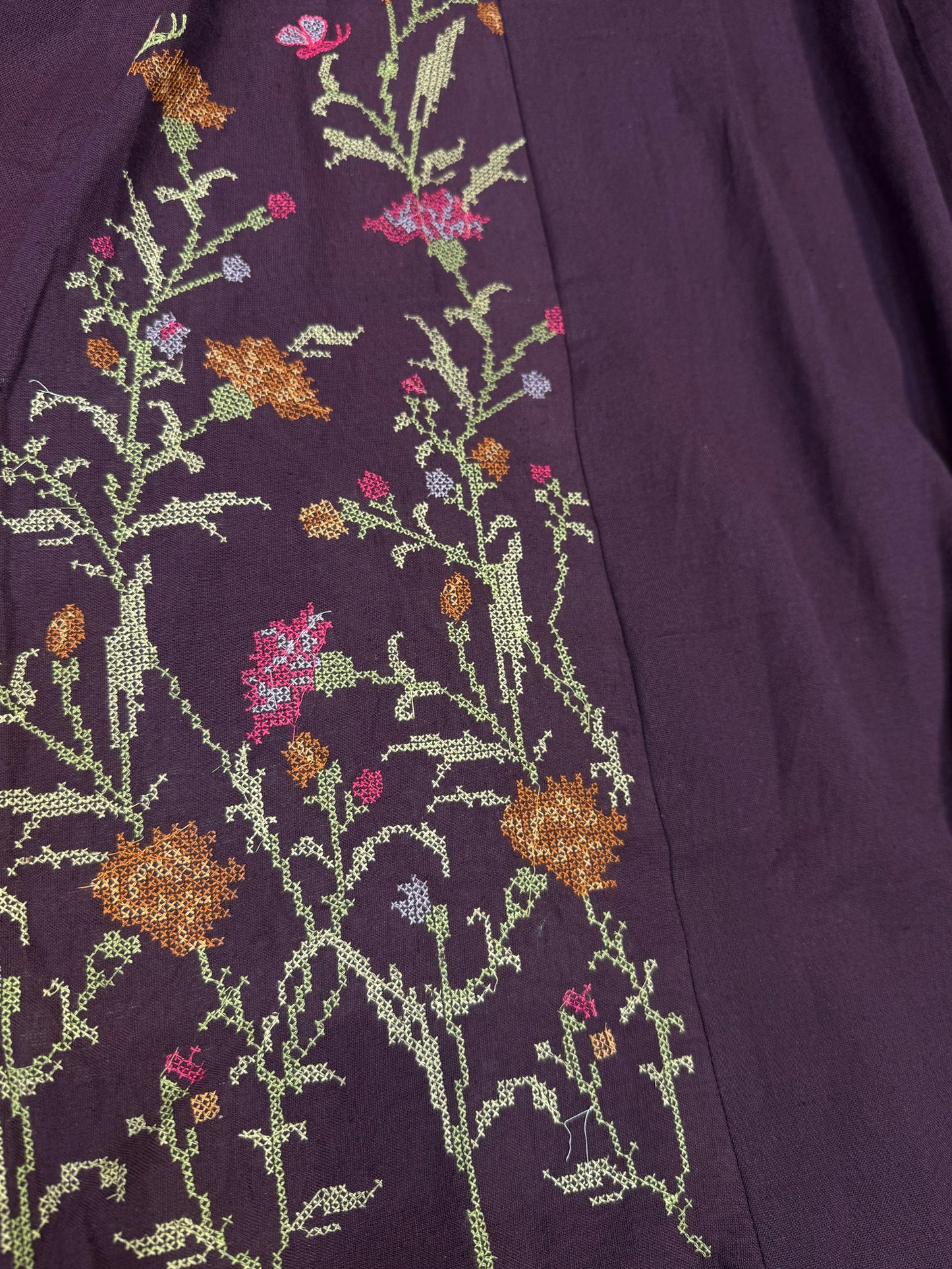 Crossstitch work Pure Cotton Kurti With Pant - HSC1157