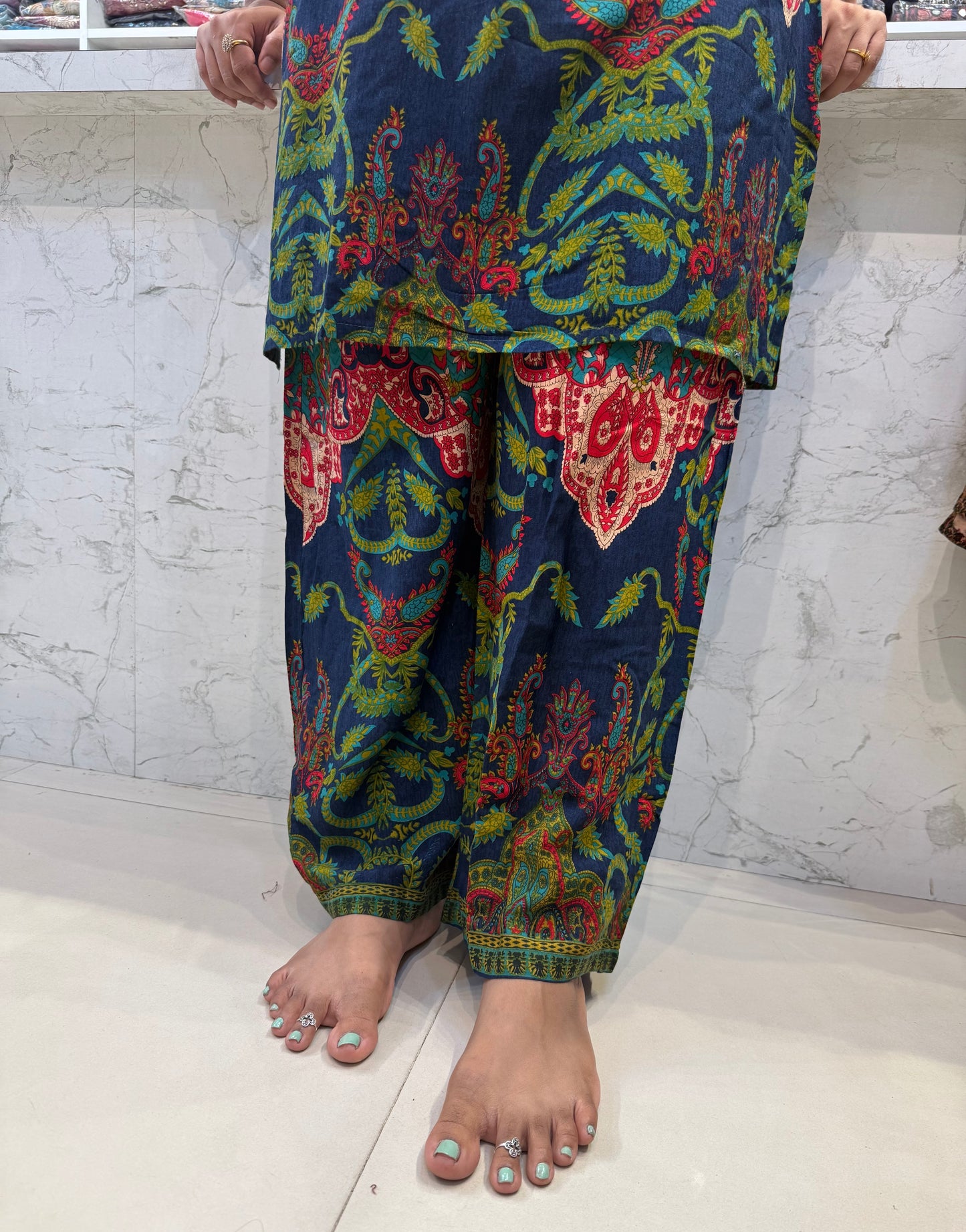 Premium Rayon Mutli-Colour Printed Co-ords Set