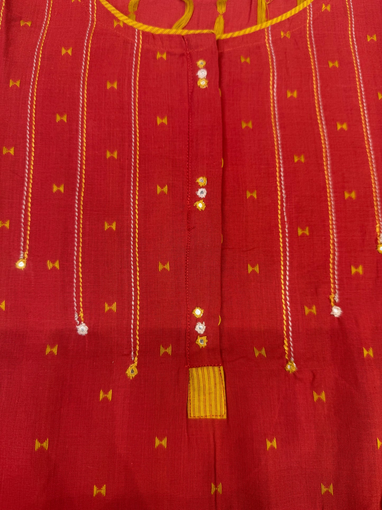 Pure Handloom Embroidery Cotton Kurti