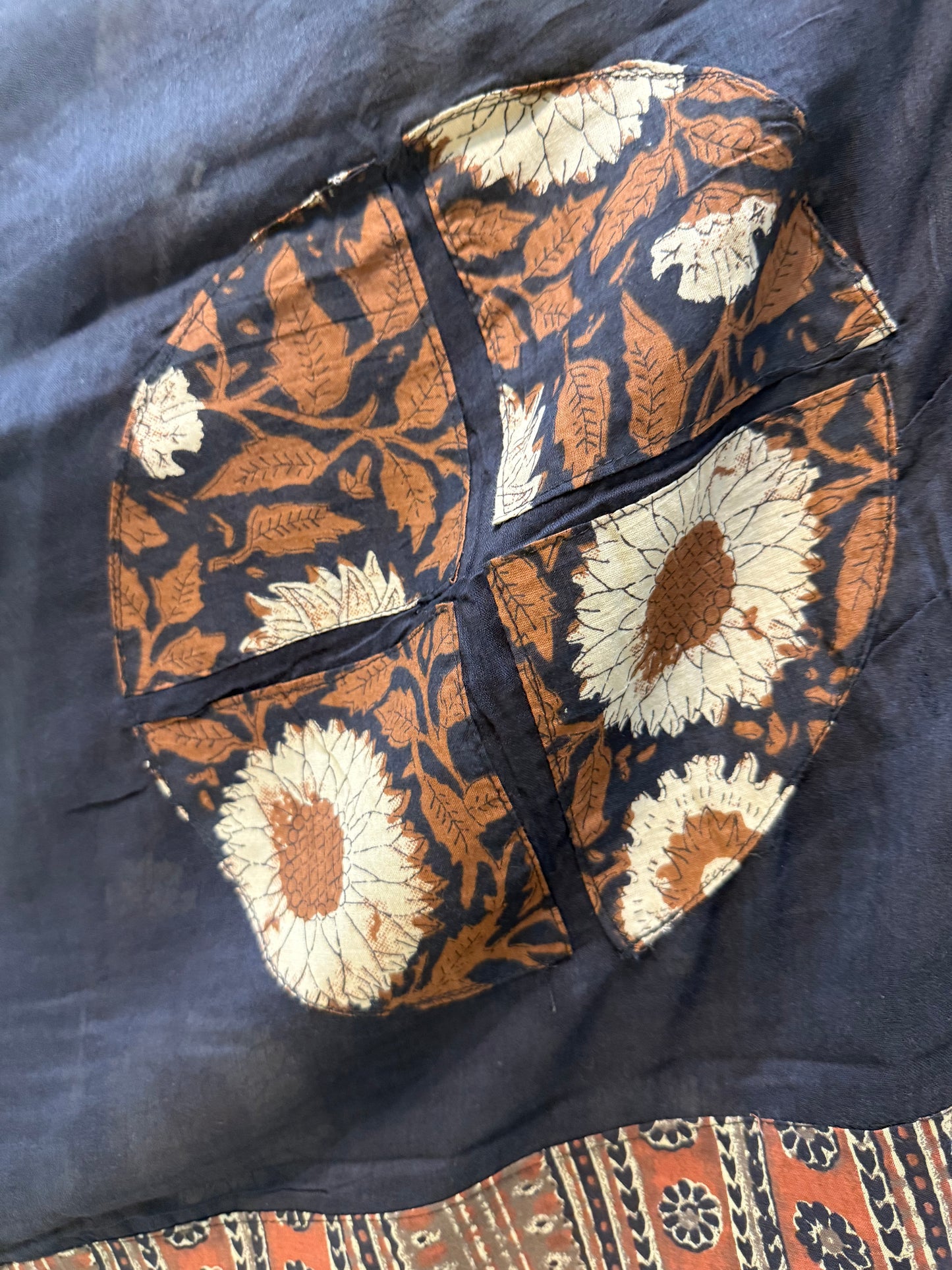 Applique Floral Printed Pure Cotton Kurti with Pant and Dupatta