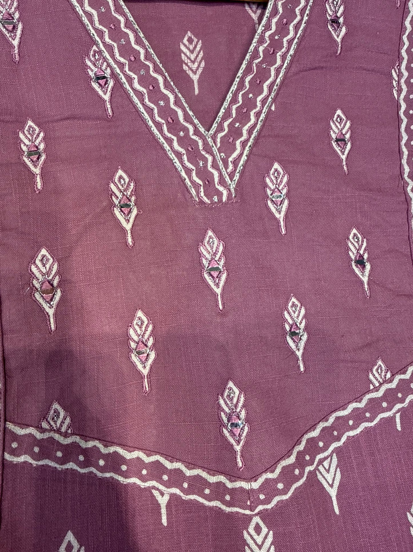 Chikankari Pure Cotton Lavender Co-ords set