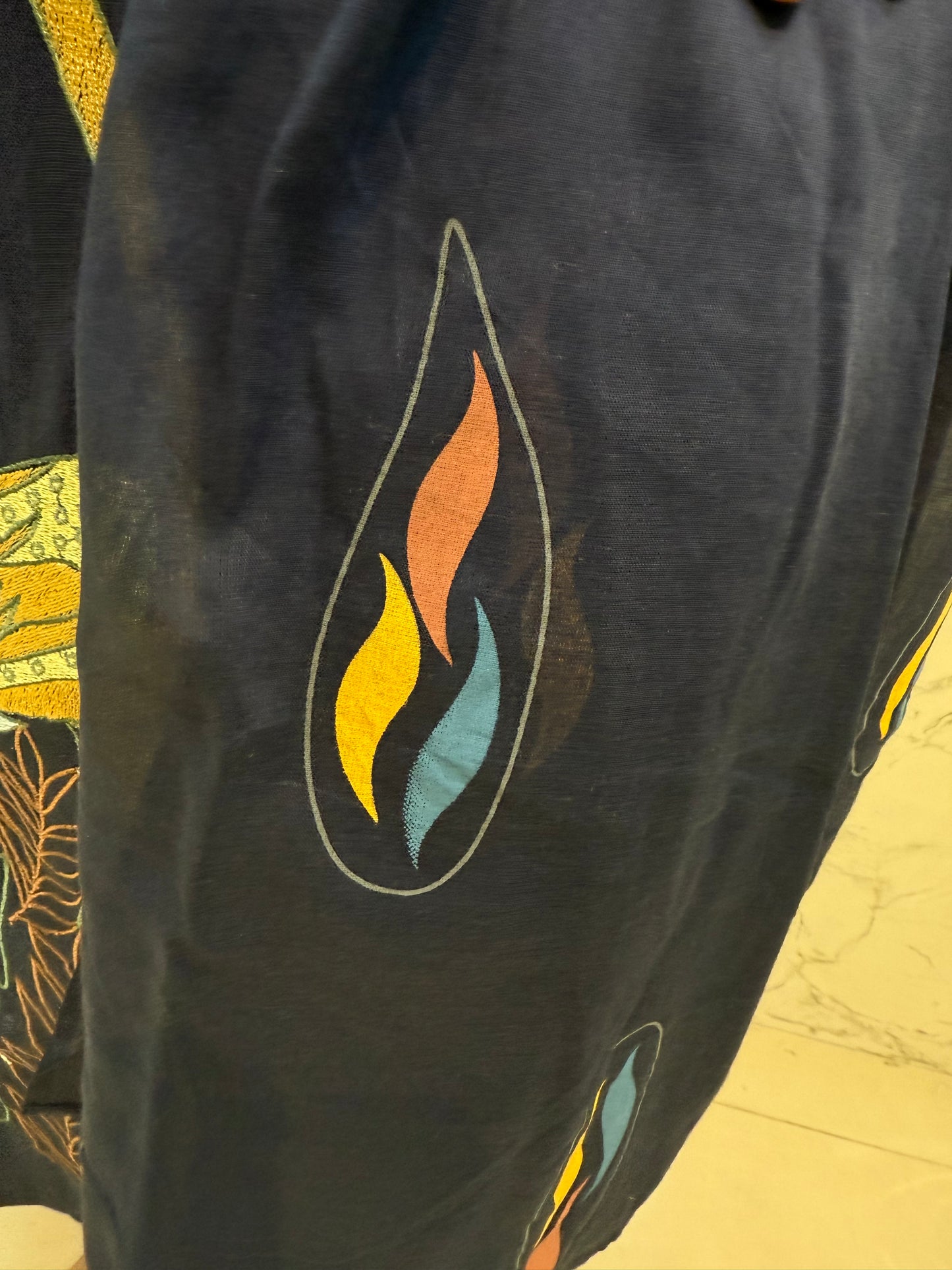 Bird Embroidery Cotton Flex Kurti with Pant And Dupatta