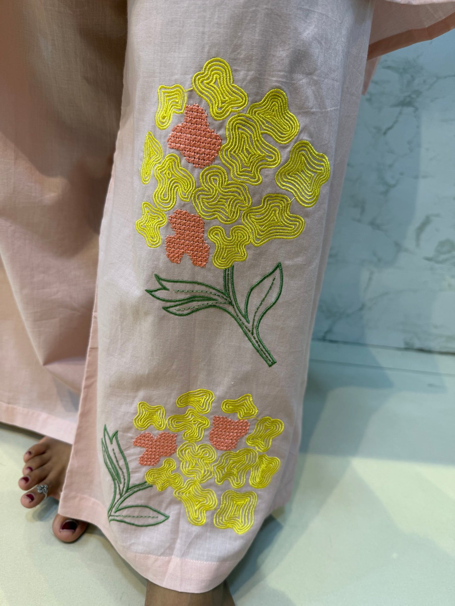 Baby Pink Cotton Co-ords
