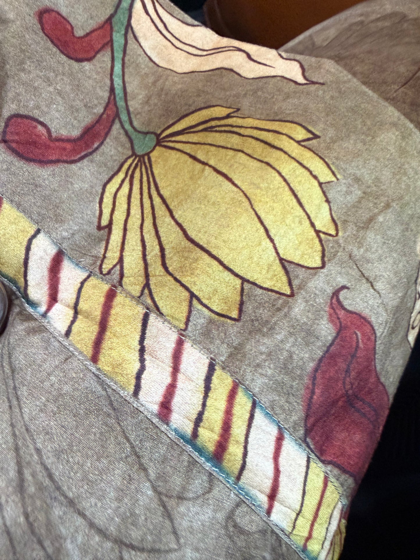 Pure Muslin Floral Printed Kurti With Pant and Dupatta
