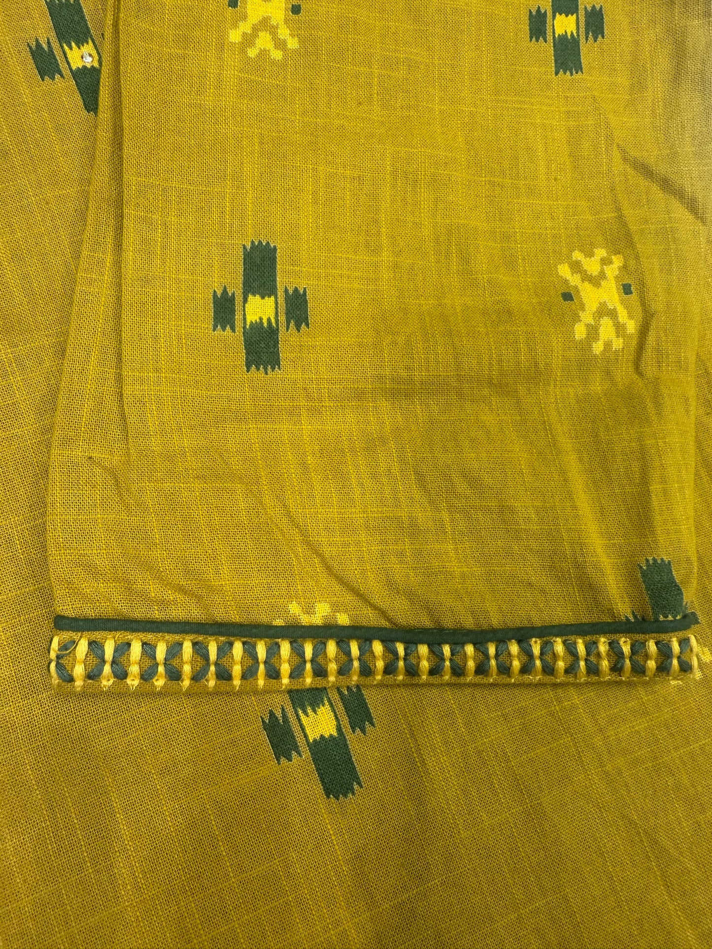 Mustard Pure Handloom Cotton Flex Tunics  - HSC1148