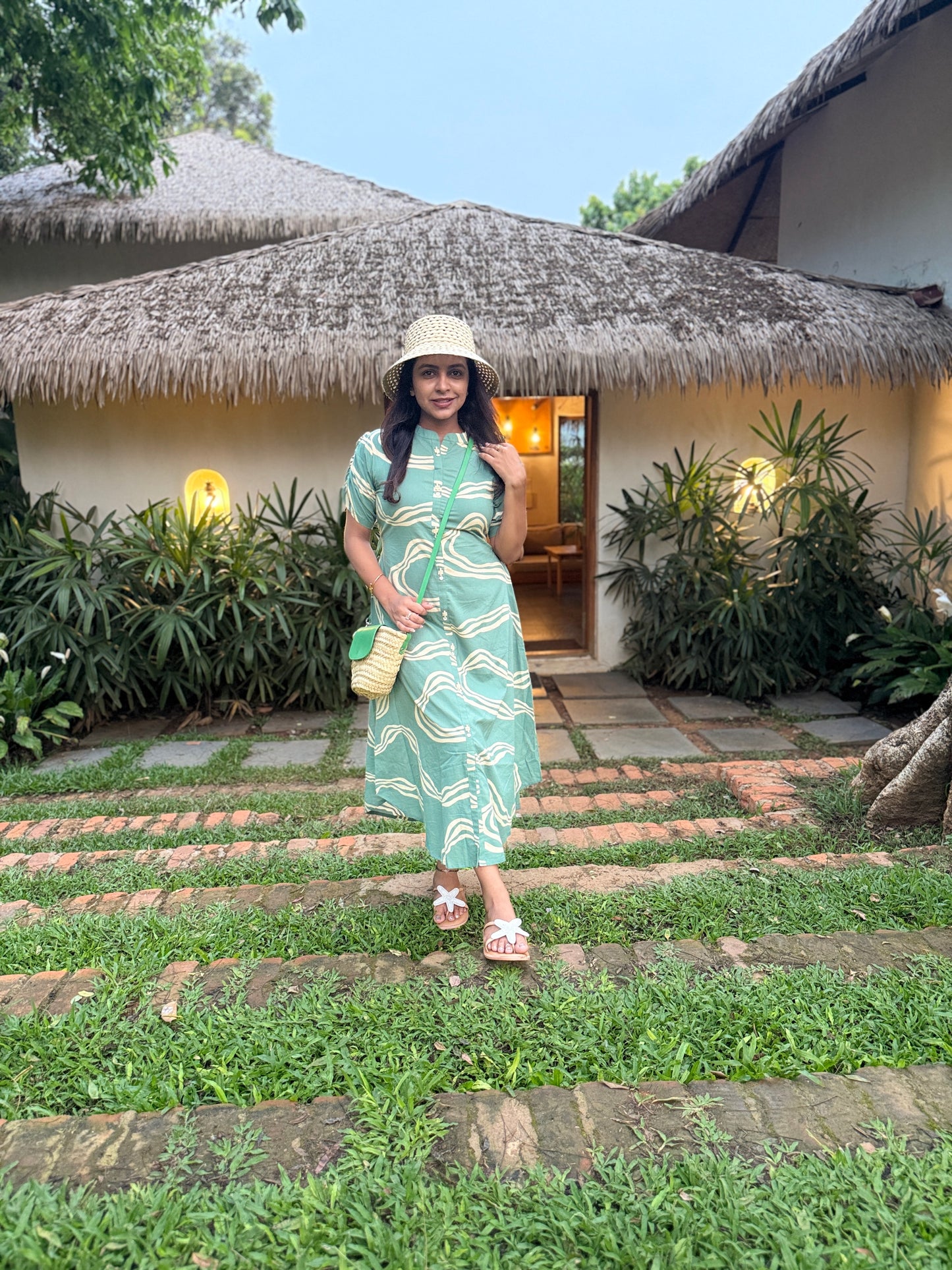 Pure Cotton A-line Dress