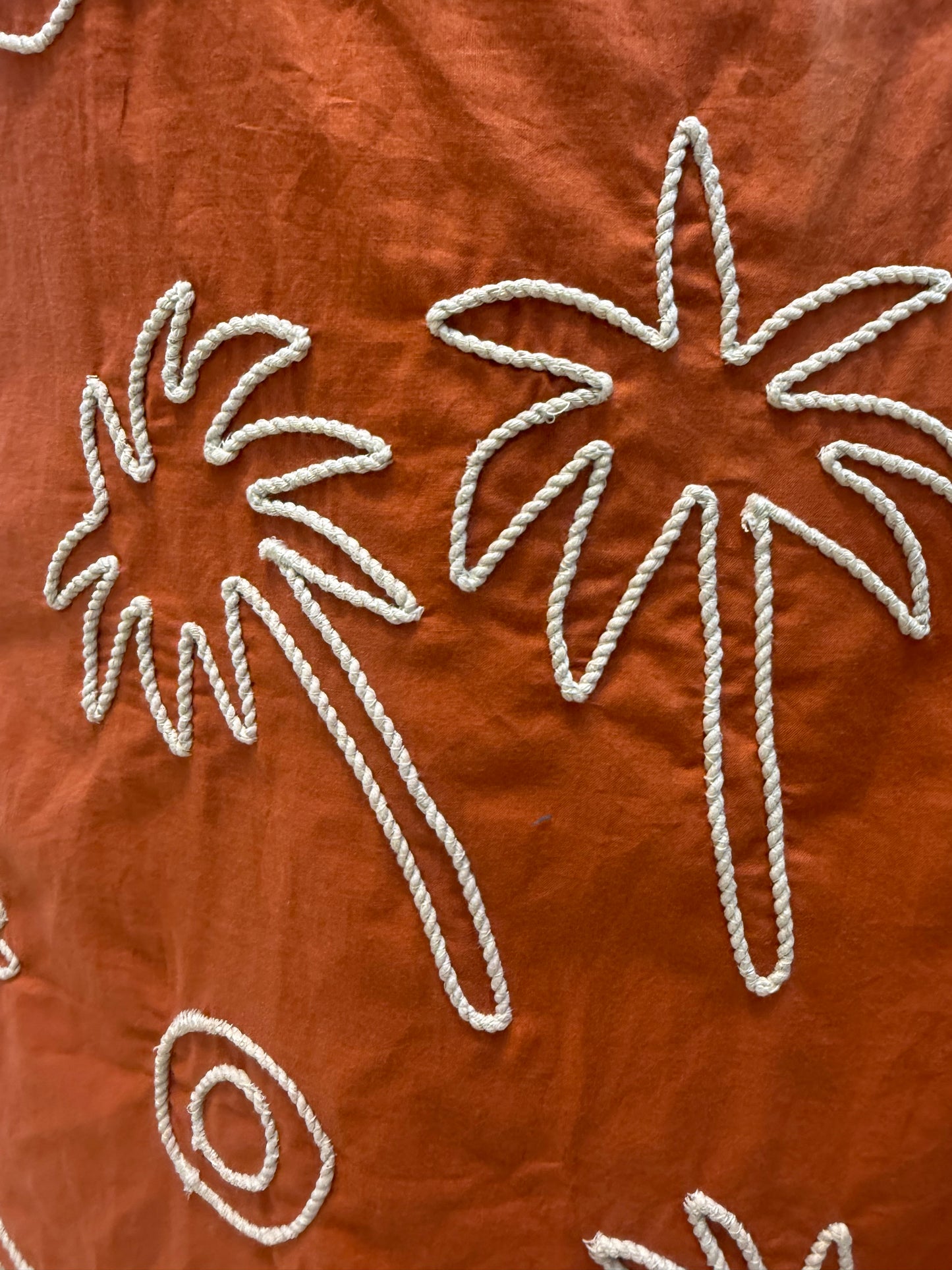 Orange Thread Embroidery Pure Cotton Co-ords Set