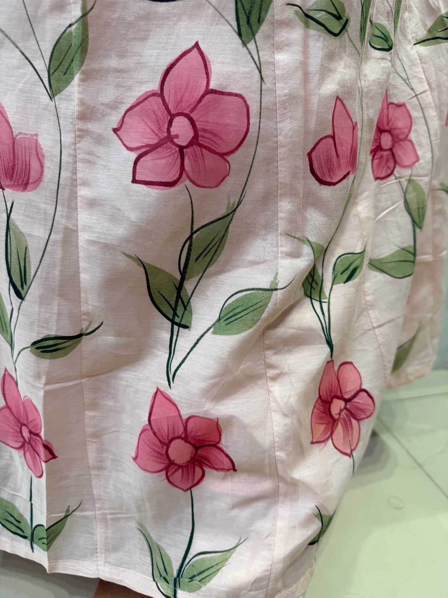 Brush Painted Anarkali Kurti With Pant And Dupatta