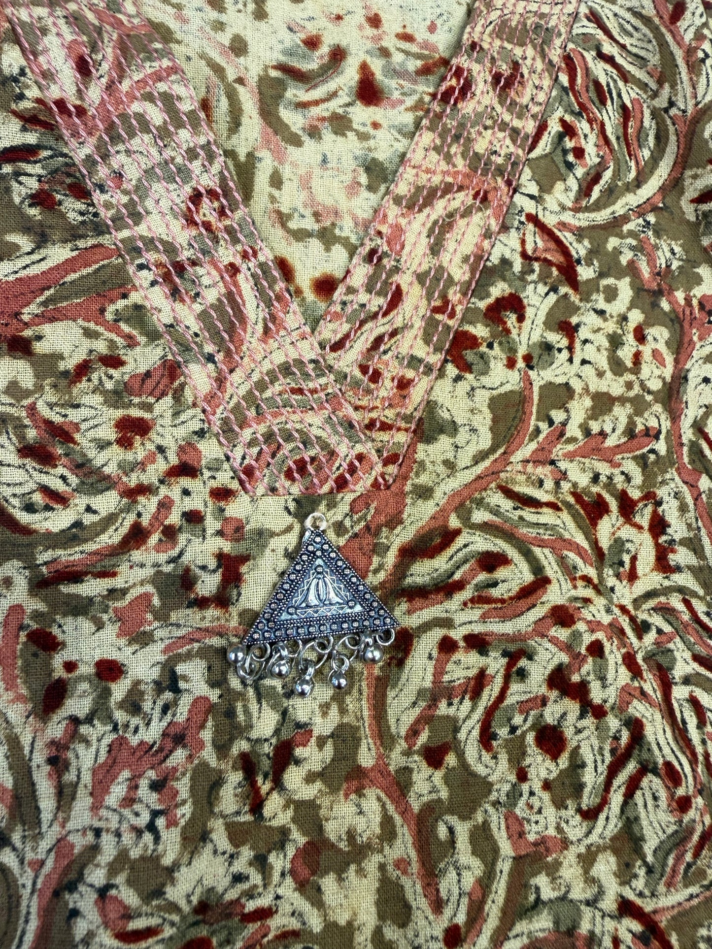 Kalamkari Printed Pure Cotton Straight Cut Kurti