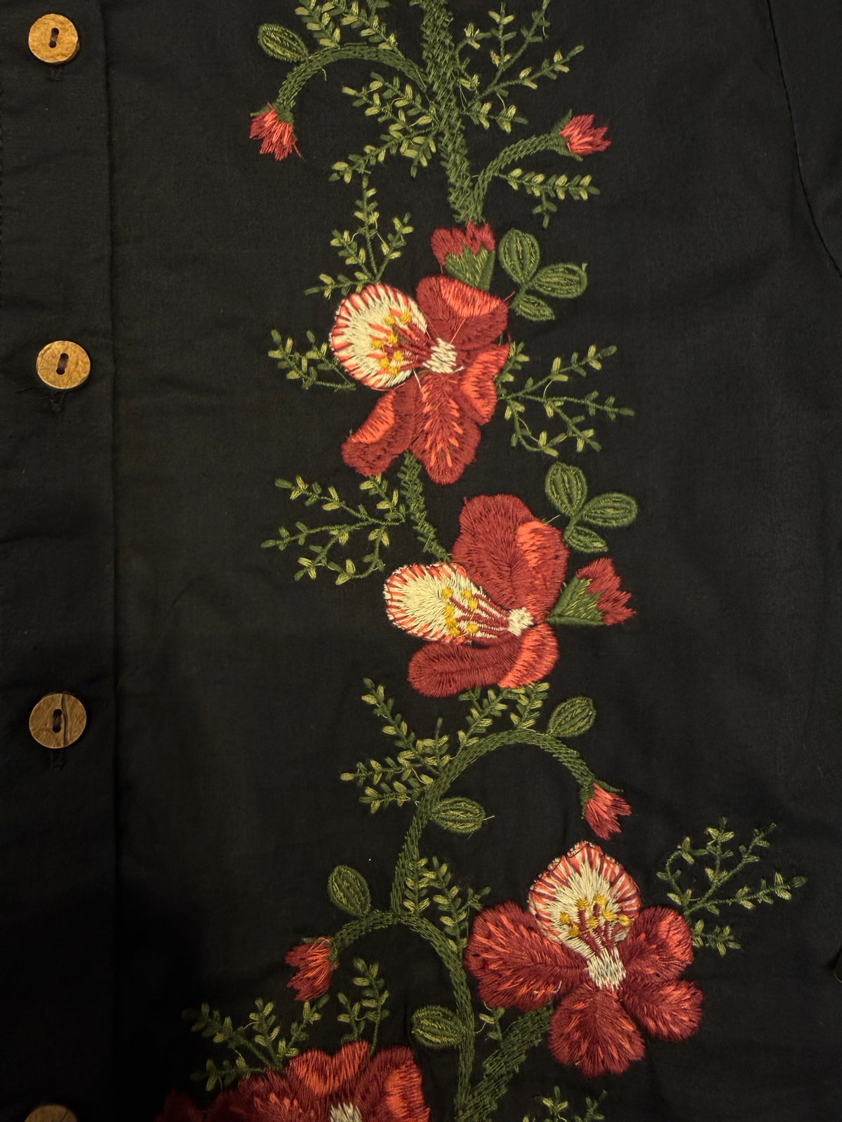 Designer Wear Floral Embroidery Pure Cotton Co-ords Set -HSC1286