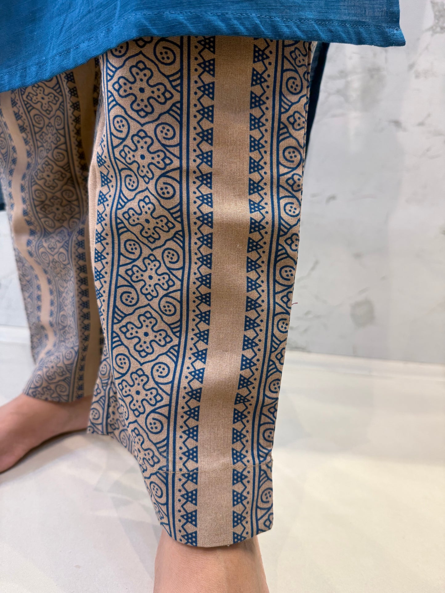 Pure Cotton Kurti With Printed Pant-HSC156