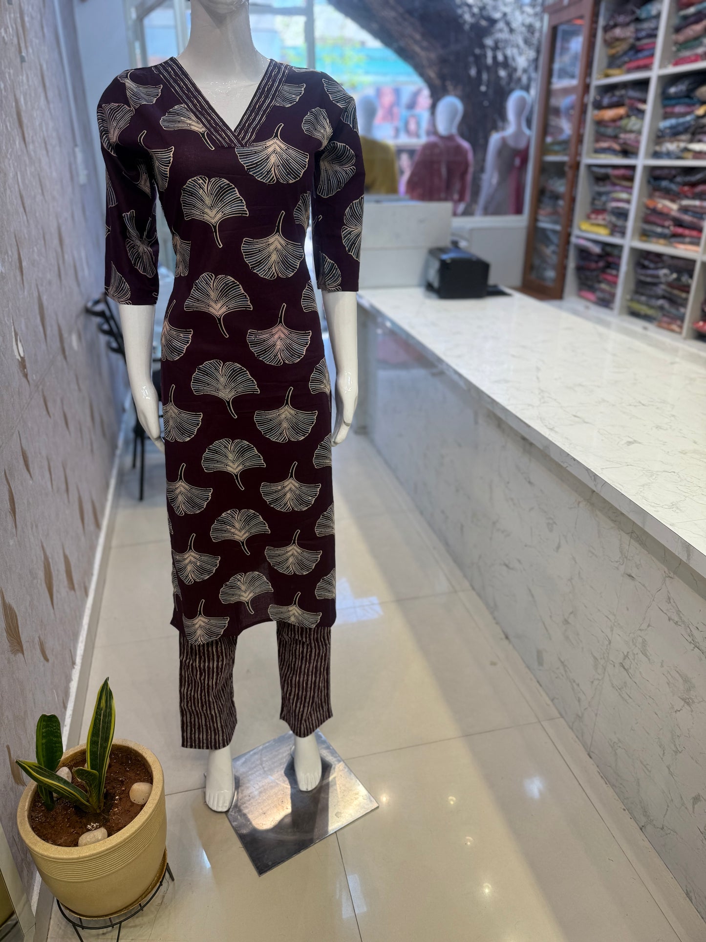 Printed Pure Cotton Kurti and Pant- HSC9