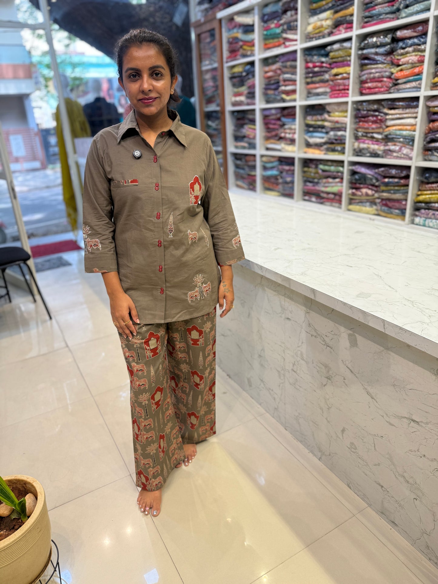 Indowestern Cotton Tribal Prints Co-ords Set-HSC119