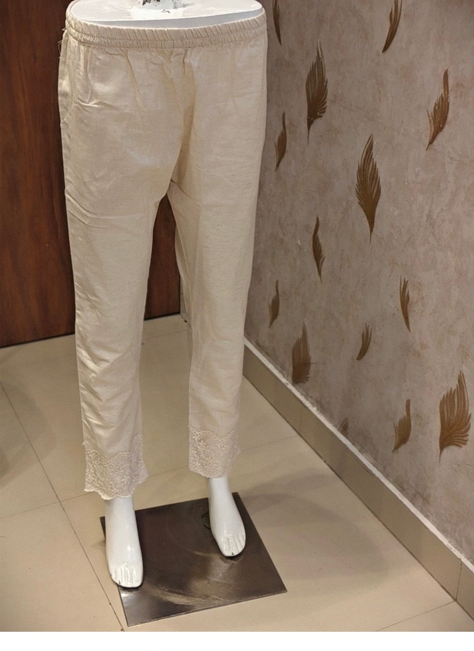 Embroidery Pure Cotton Flex Pant