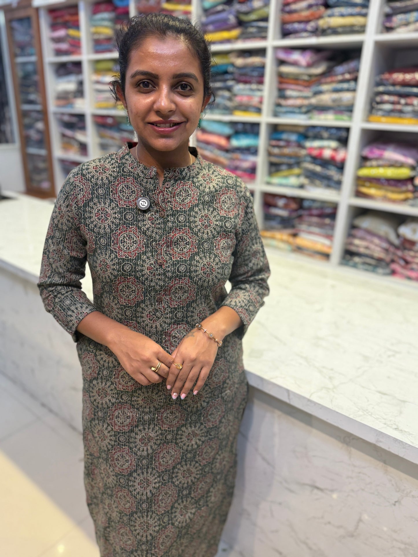 Green Cotton Kurti