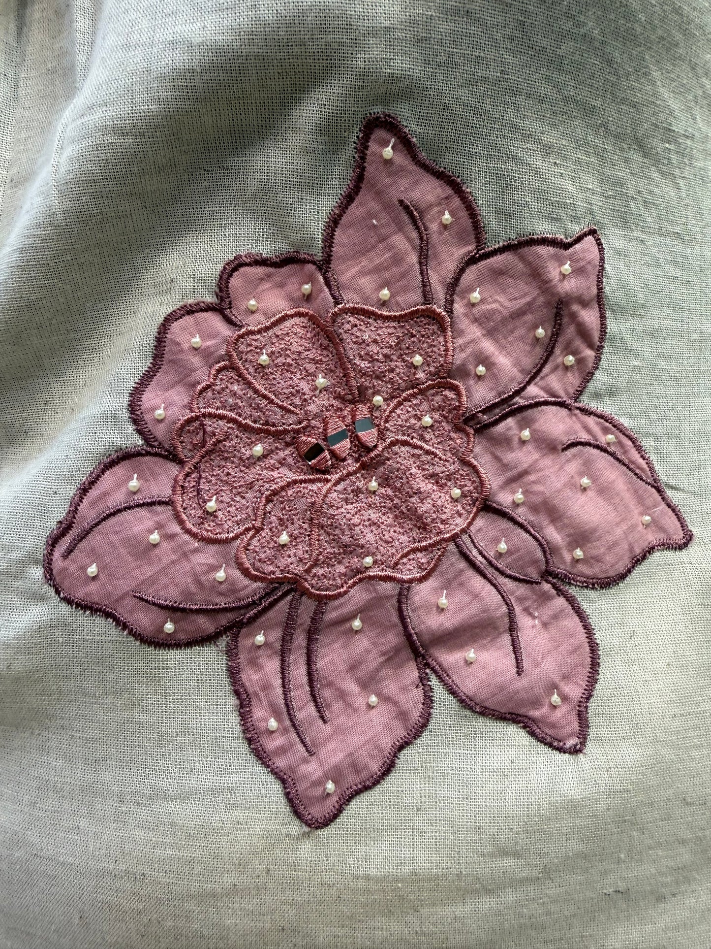 Applique Half White Cotton Flex Lave Co-ords set-HSC171