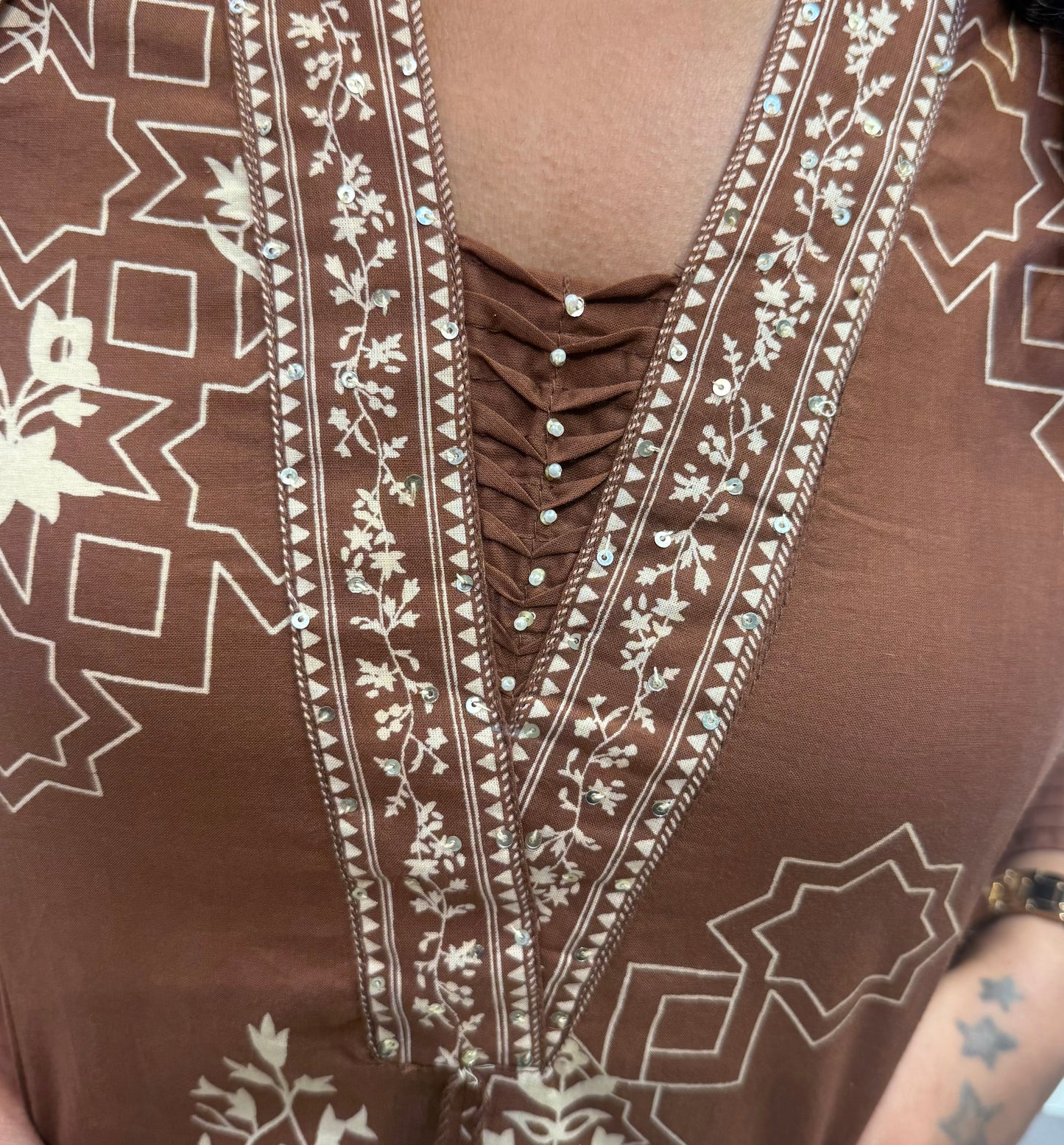 Two sides pockets A-line dress