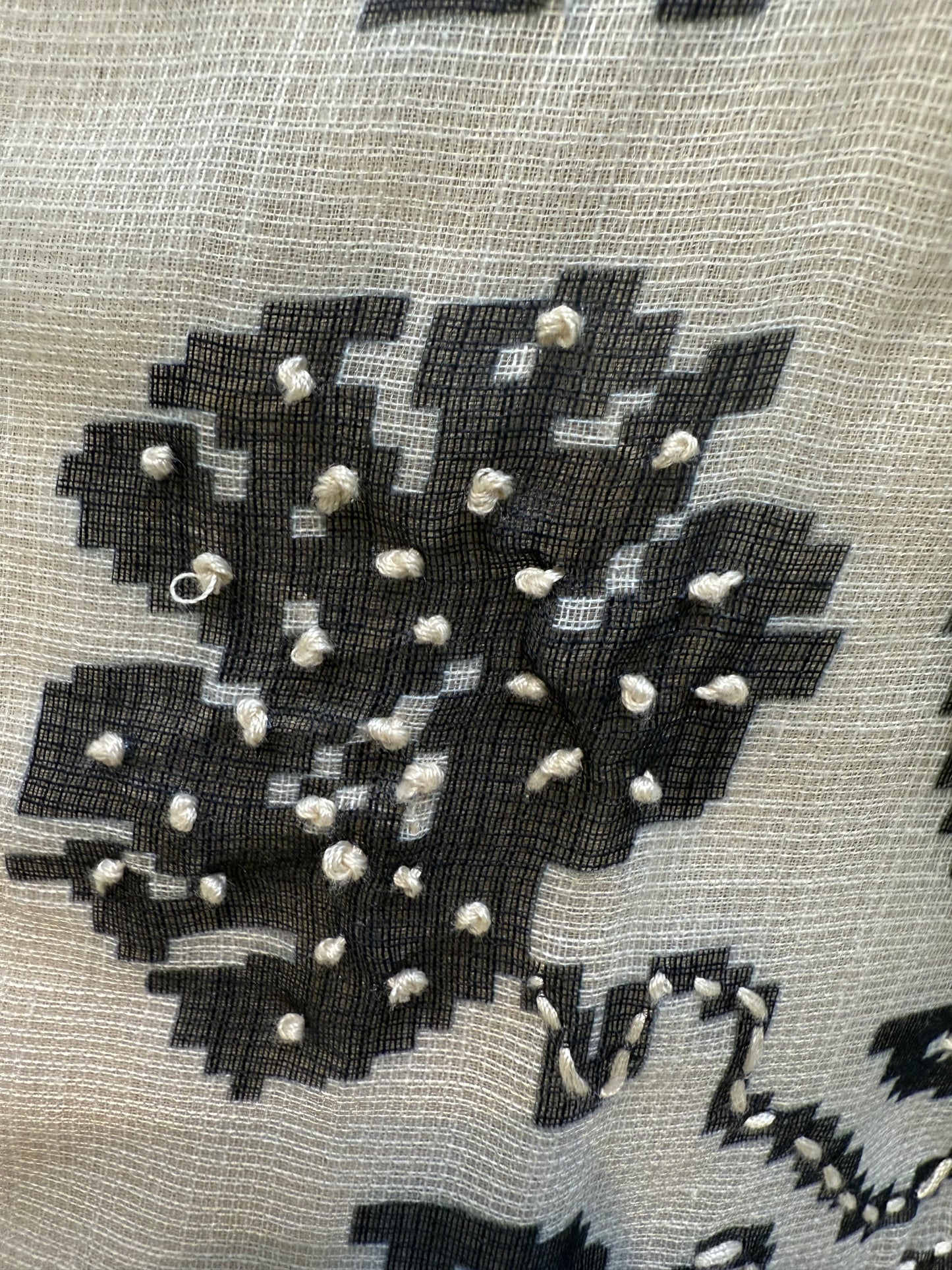 Half white Pure Kota linen