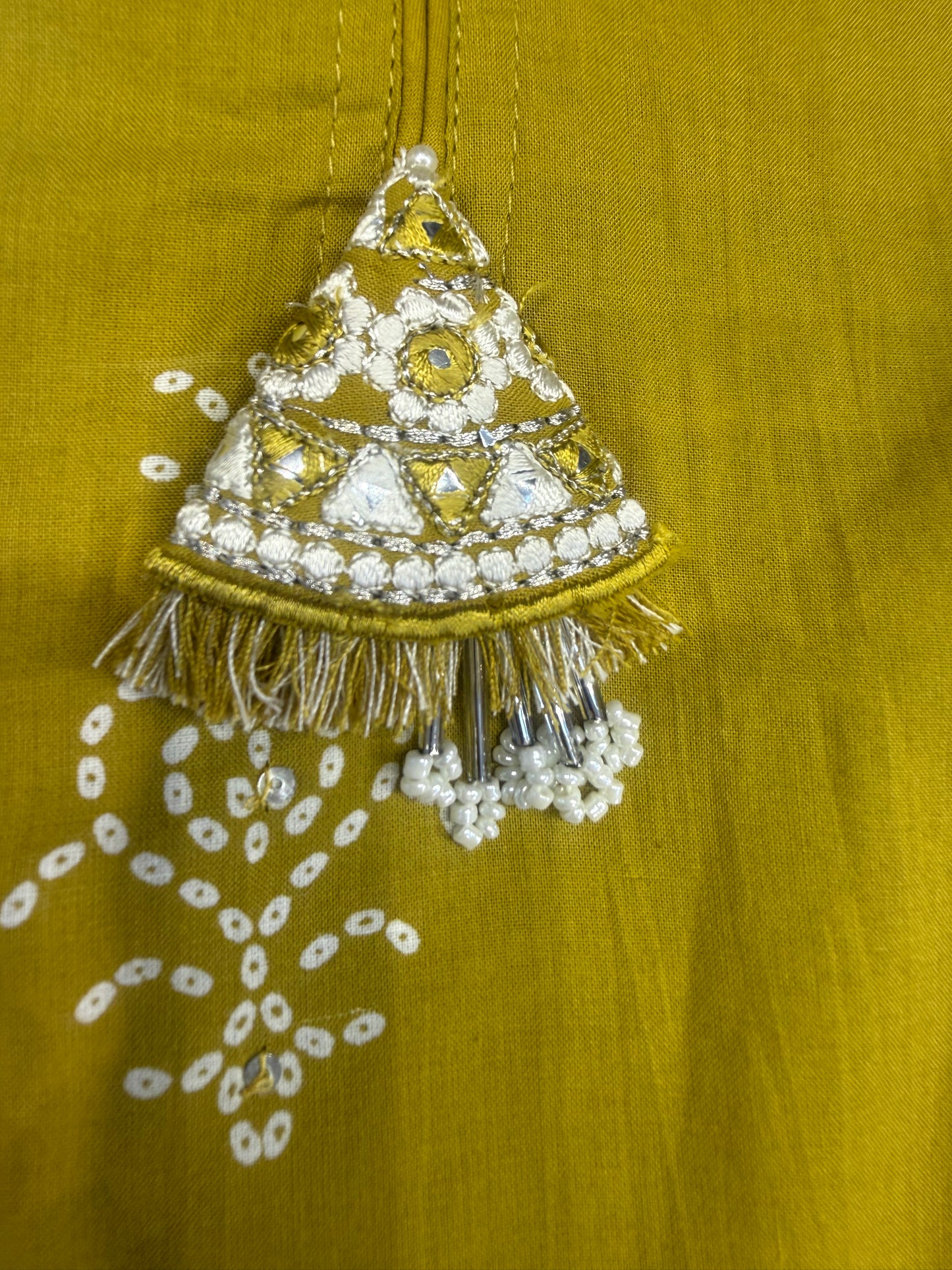Mustard Pure Cotton Kurti With Pant