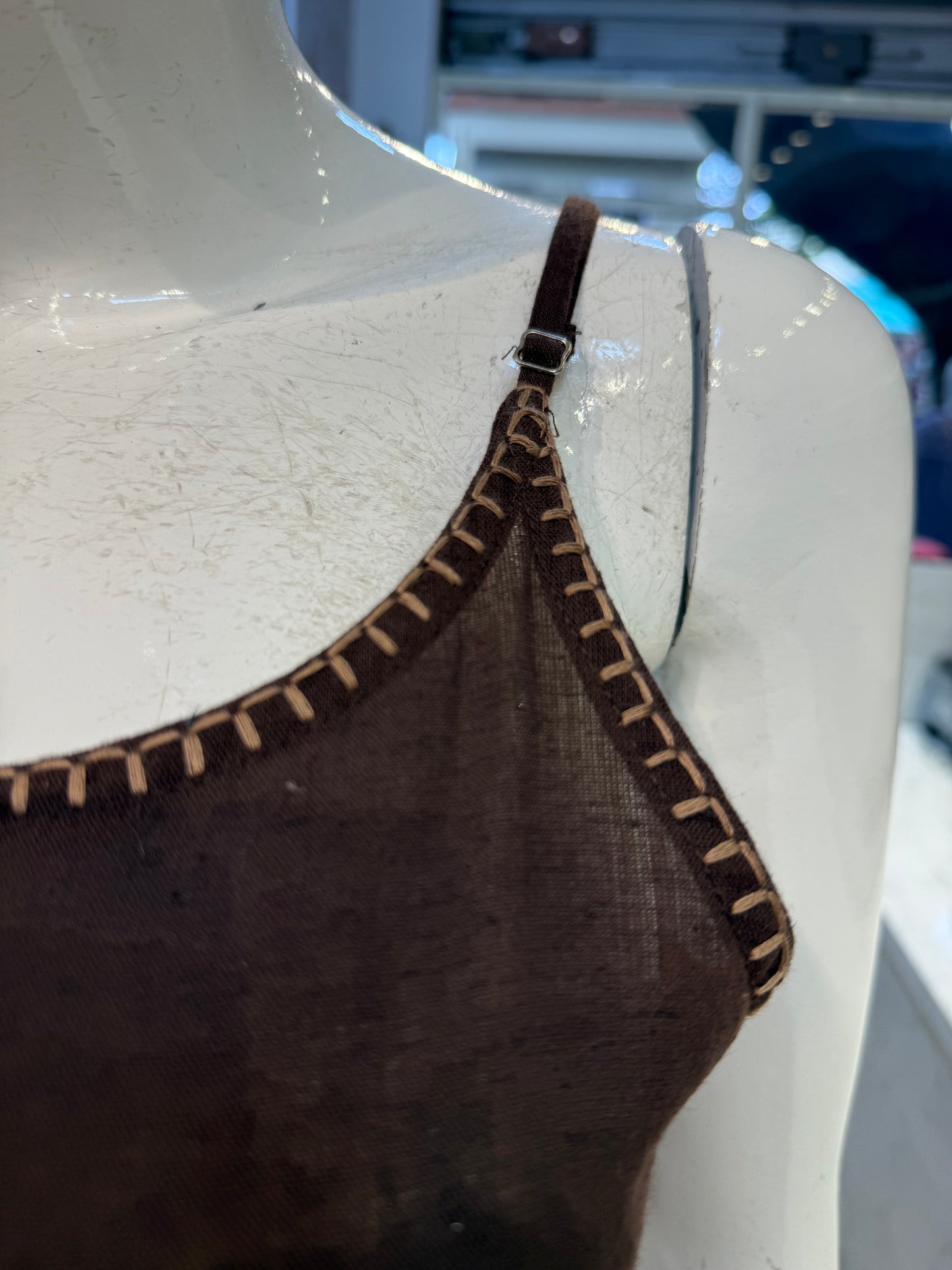 Brown Hand Embroidery Kurti With Pant