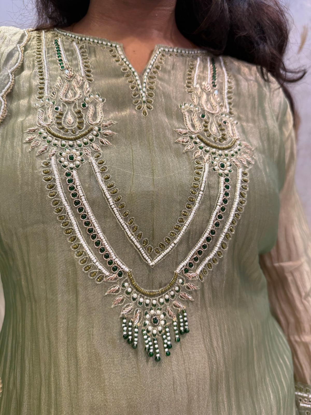 Jewel Pure Crush Tissue Salsa Fabric Kurti With Pant and Dupatta -HSC1224