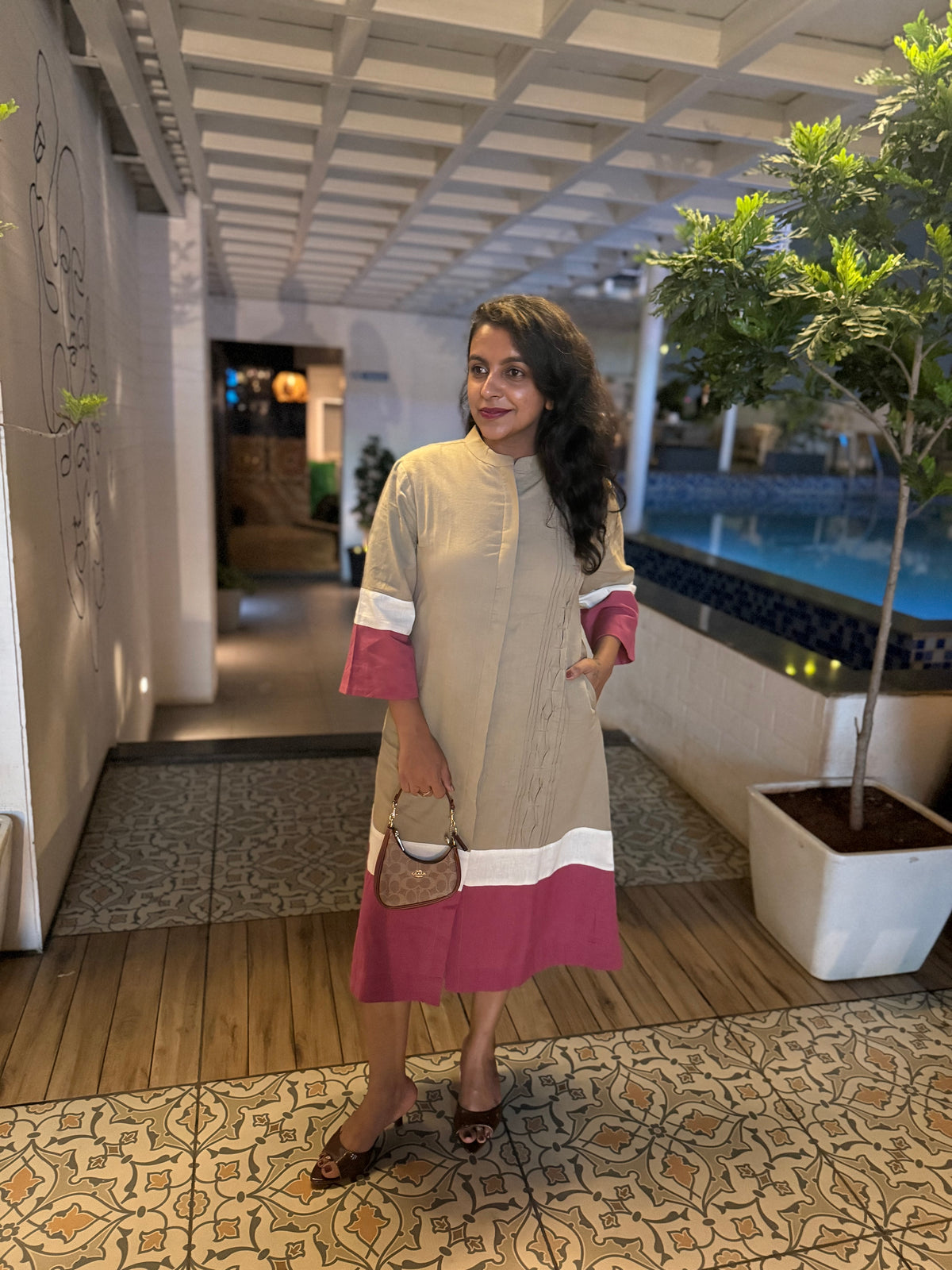 A-line Pure Cotton Flex A-line Dress