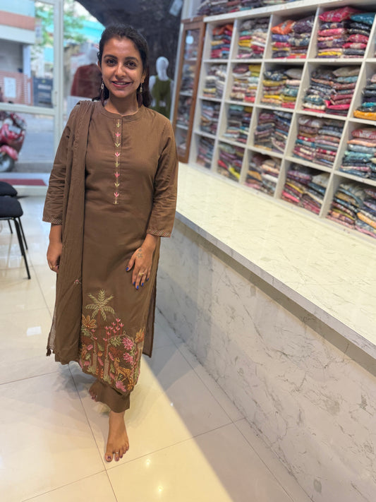 Deer Pure Mul cotton Salwar suit