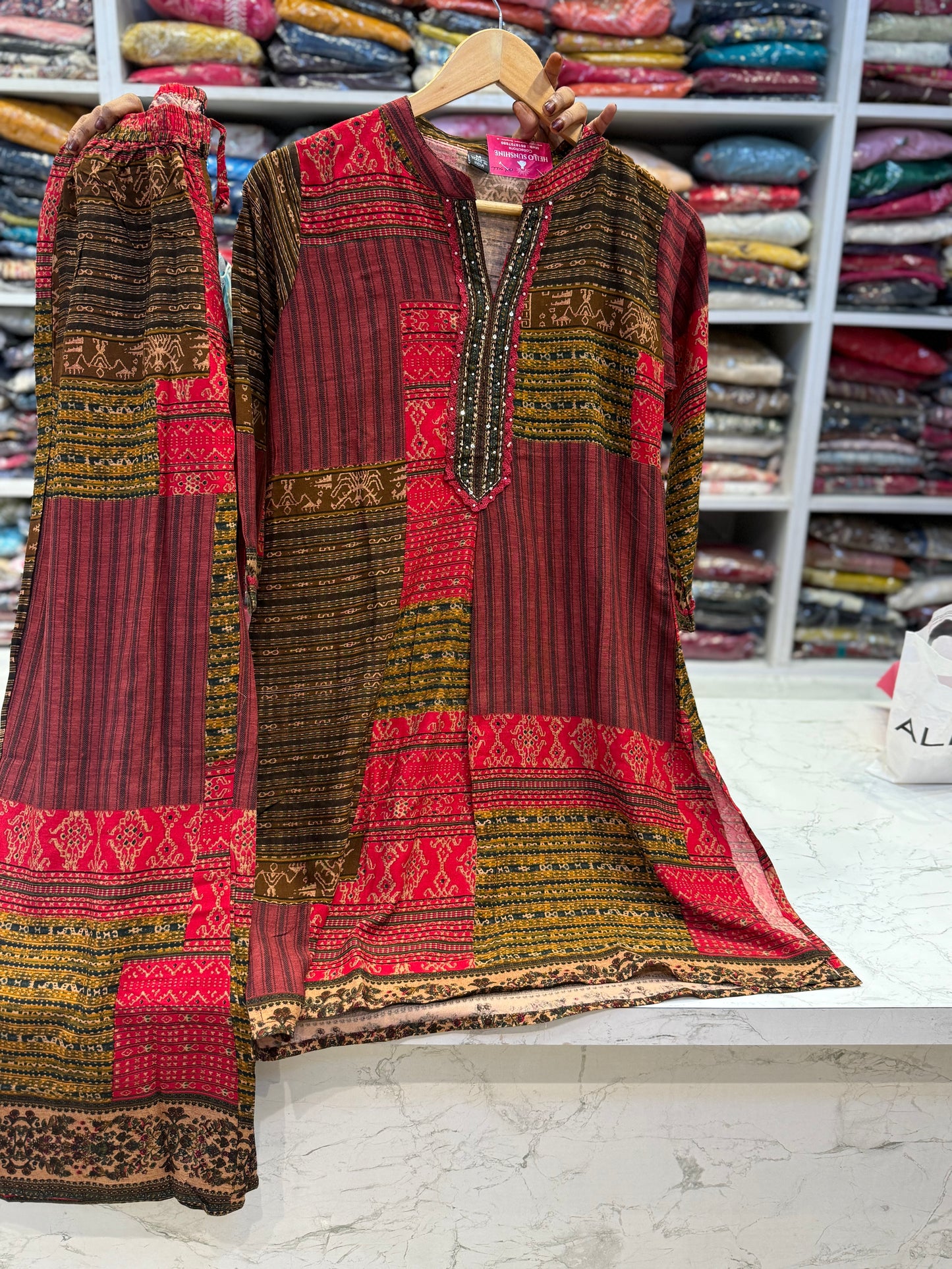 Premium Rayon Mutli-Colour Printed Co-ords Set