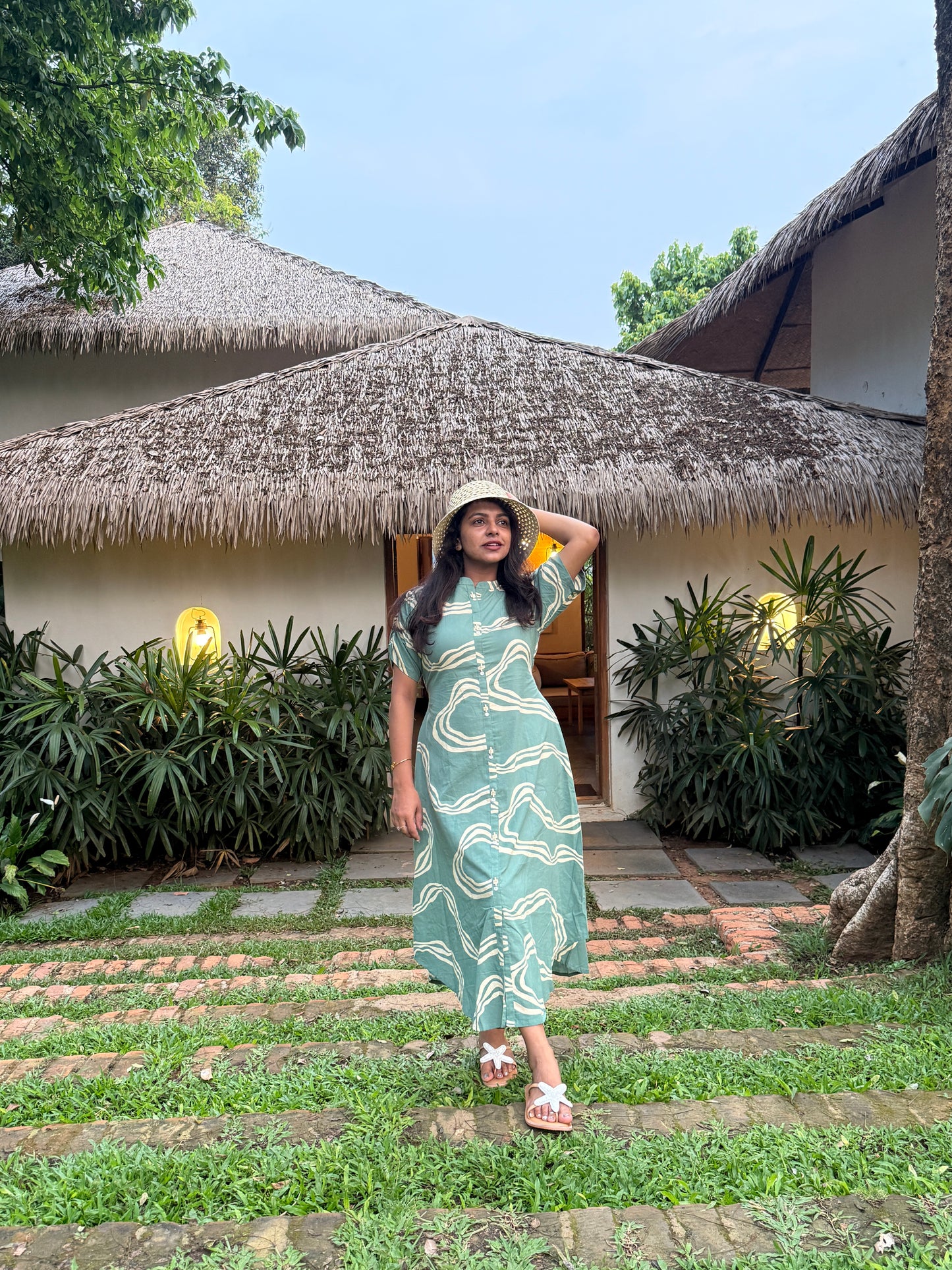 Pure Cotton A-line Dress