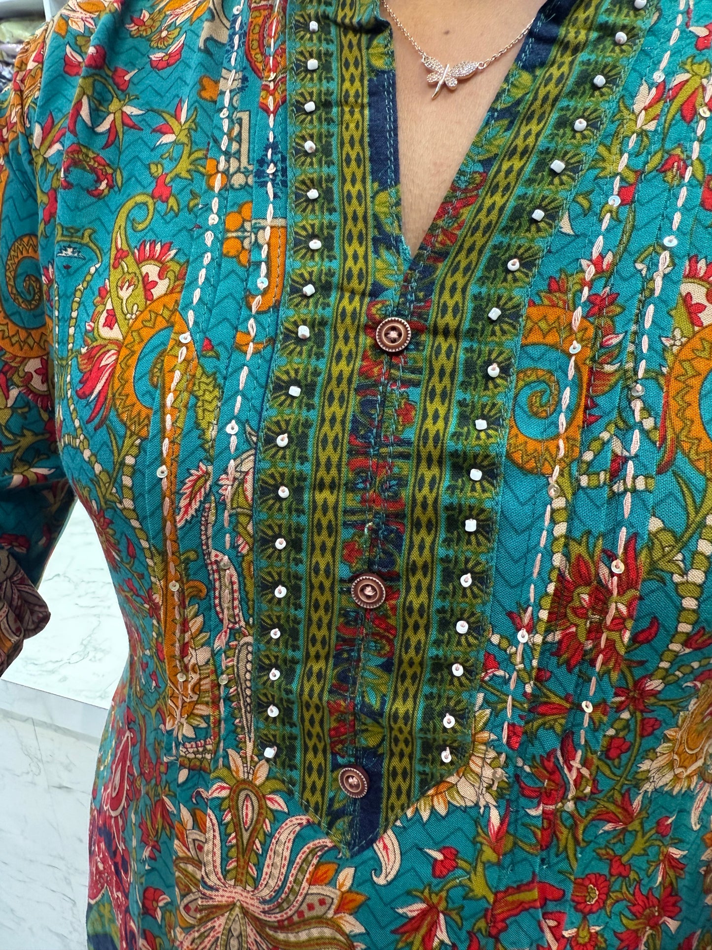 Premium Rayon Mutli-Colour Printed Co-ords Set