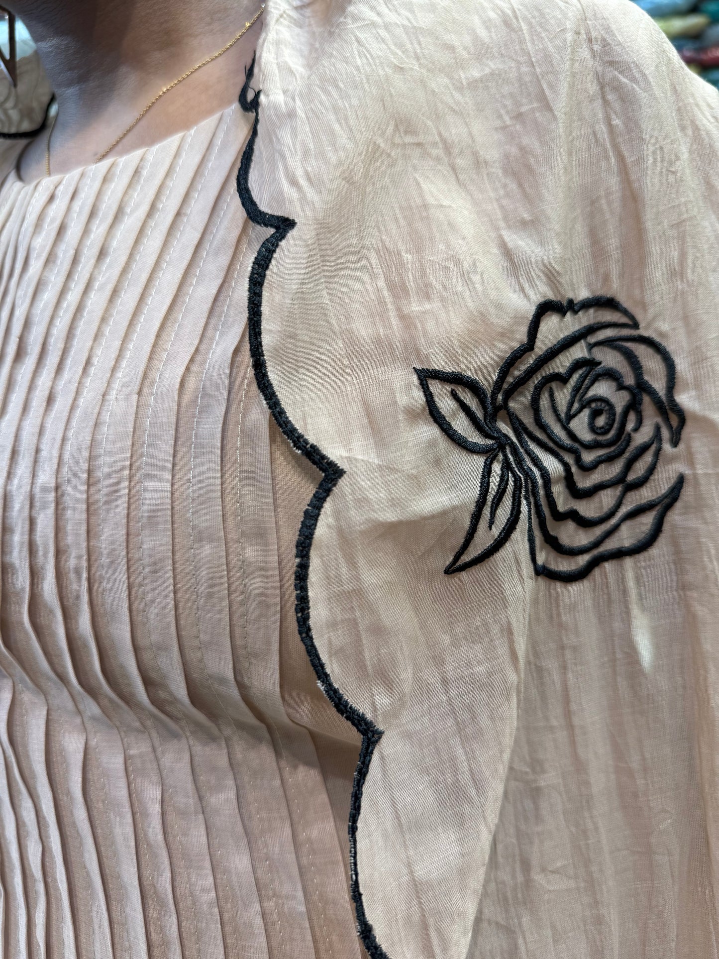 Ombre Brown Pure Mul Chanderi A-line Kurti With Pant and Dupatta