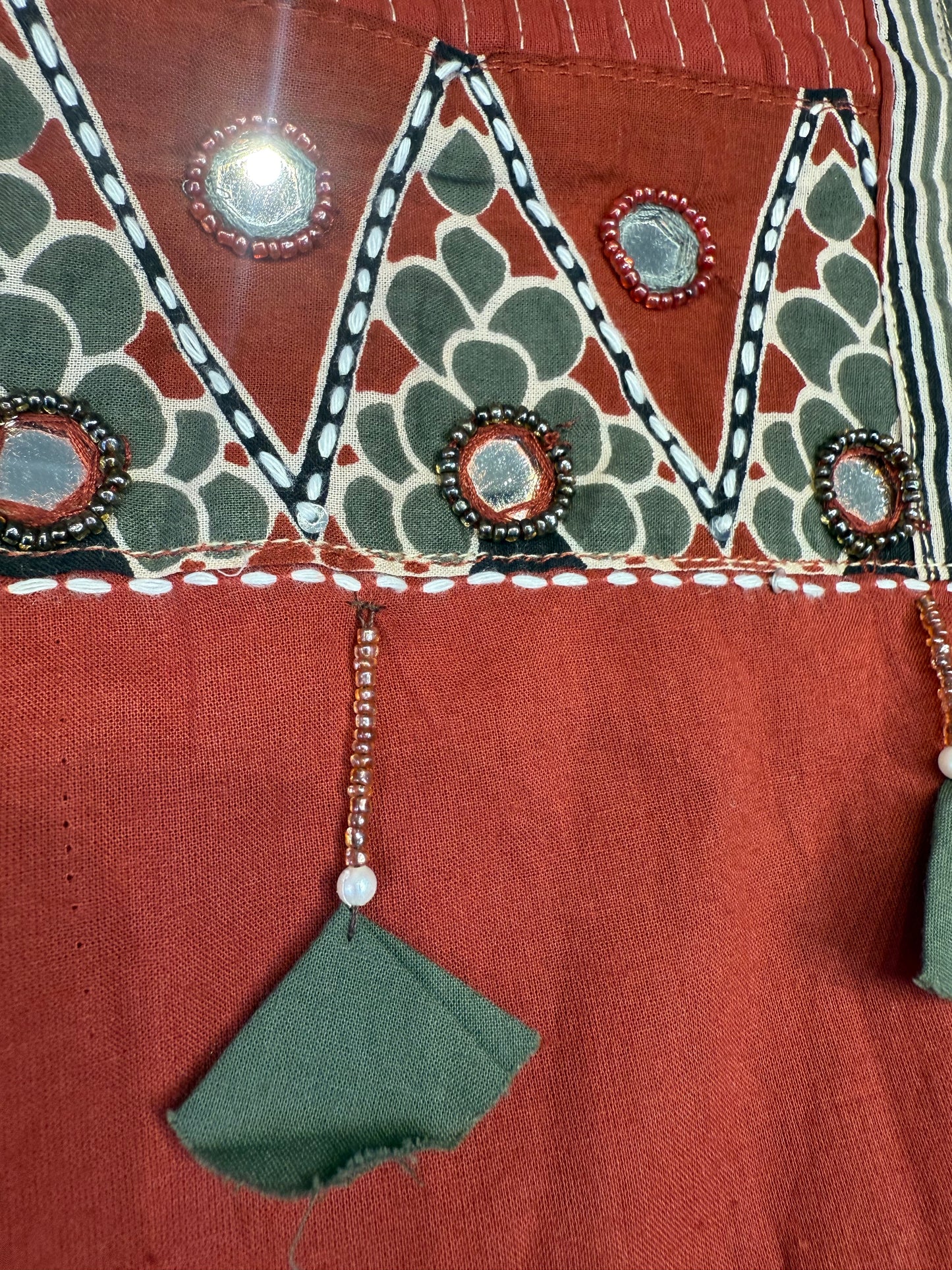Marron Cotton Kurti With Pant and Dupatta