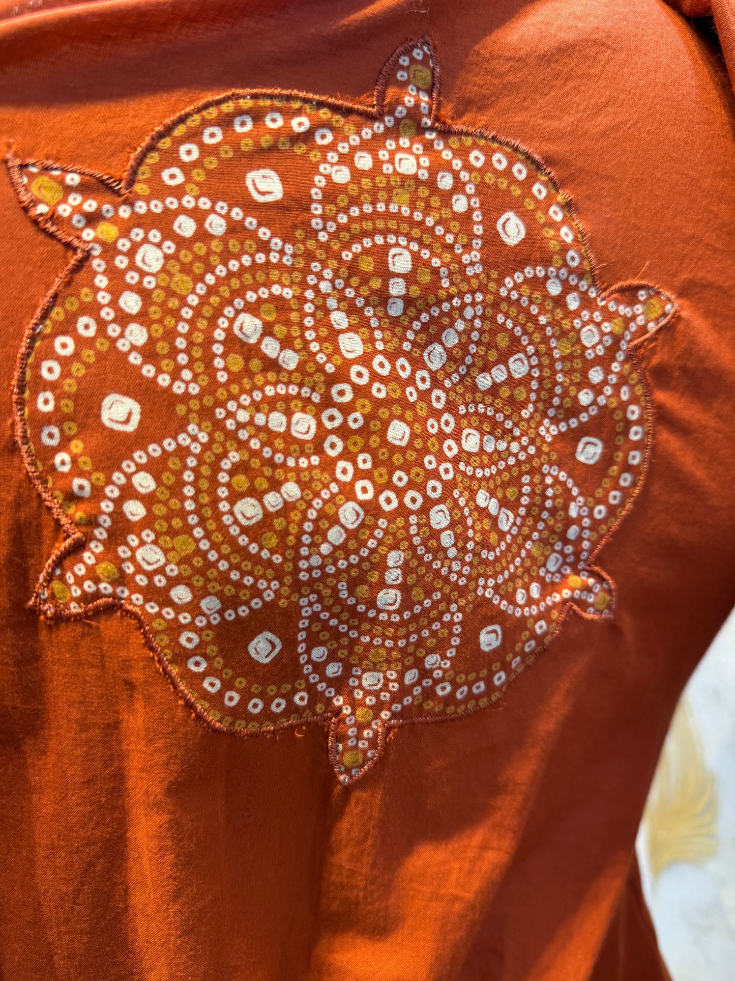 Bandini Printed Rust Orange Pure Cotton Kurti With Pant and Dupatta